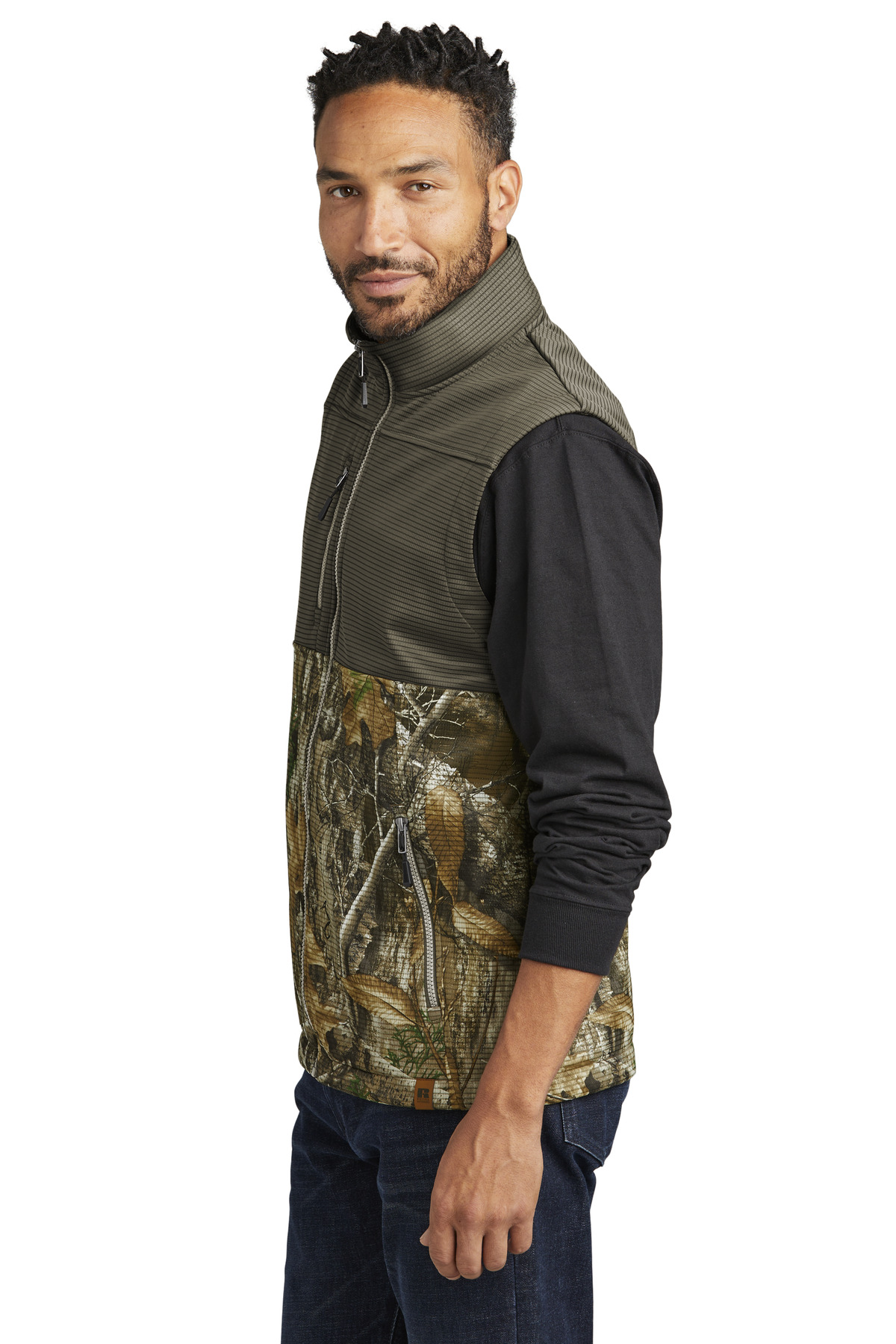 Russell Outdoors Realtree Atlas Colorblock Soft Shell Vest RU604