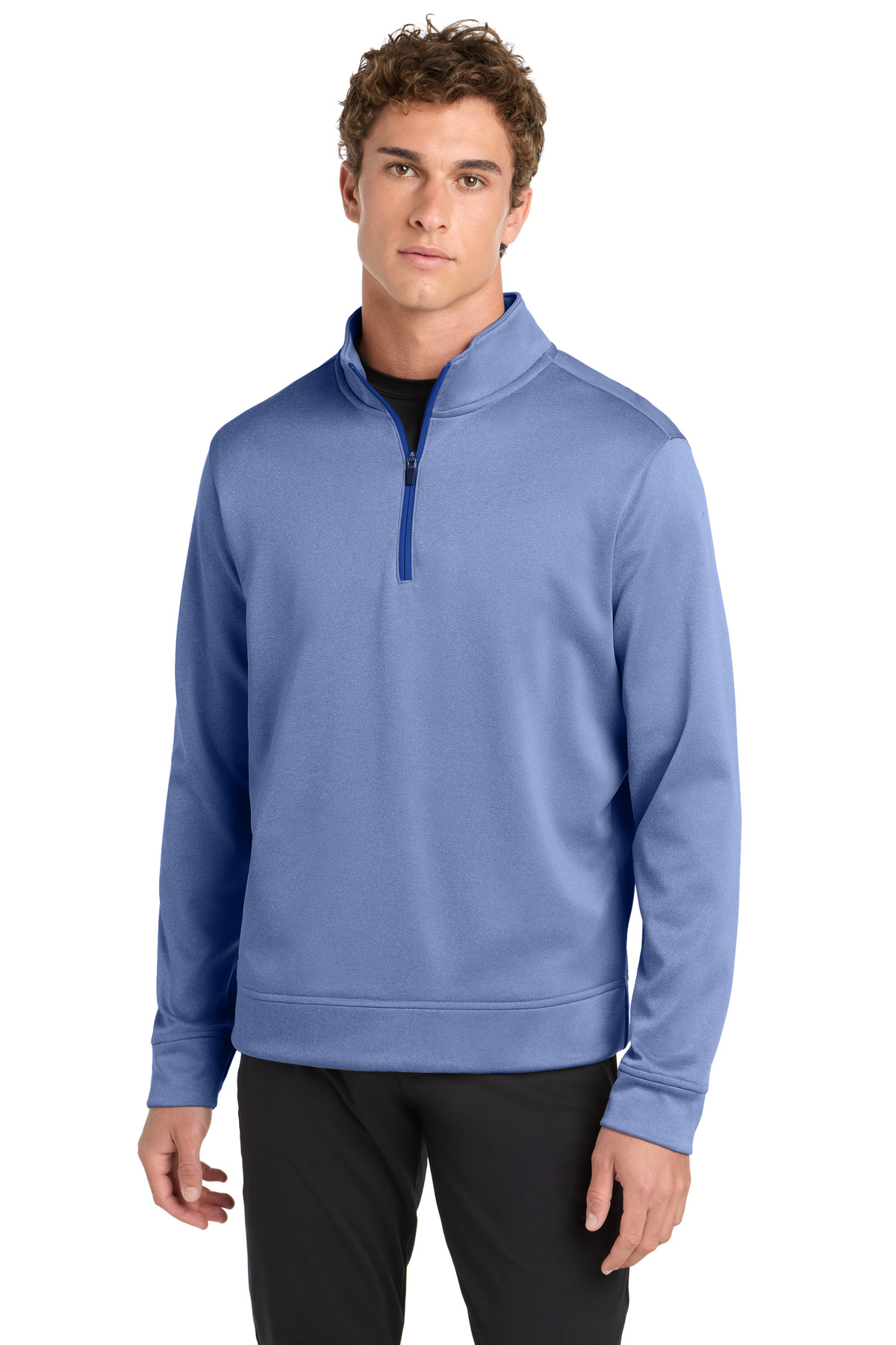 DISCONTINUED Sport-Tek  PosiCharge  Sport-Wick  Heather Fleece 1/4-Zip Pullover. ST263