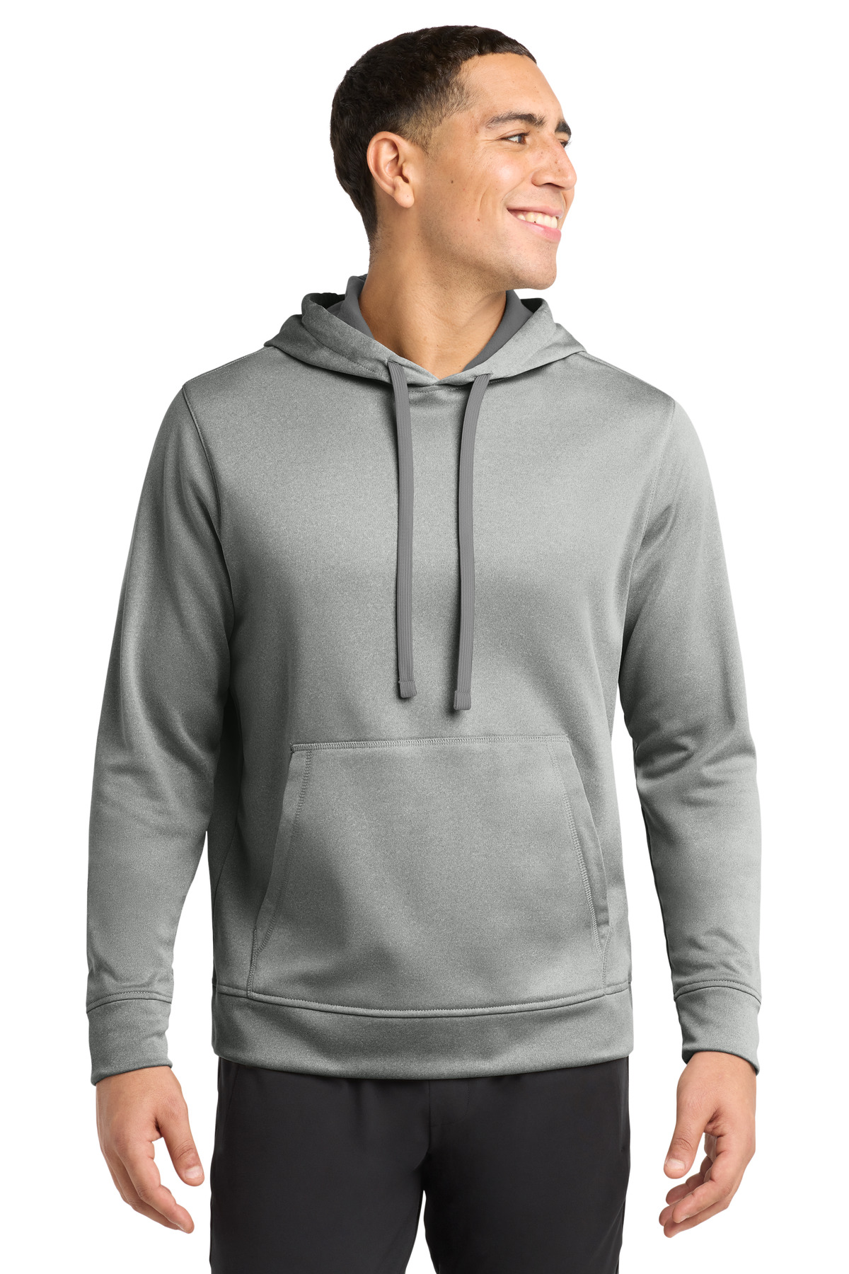 Sport-Tek PosiCharge Sport-Wick Heather Fleece Hooded Pullover. ST264