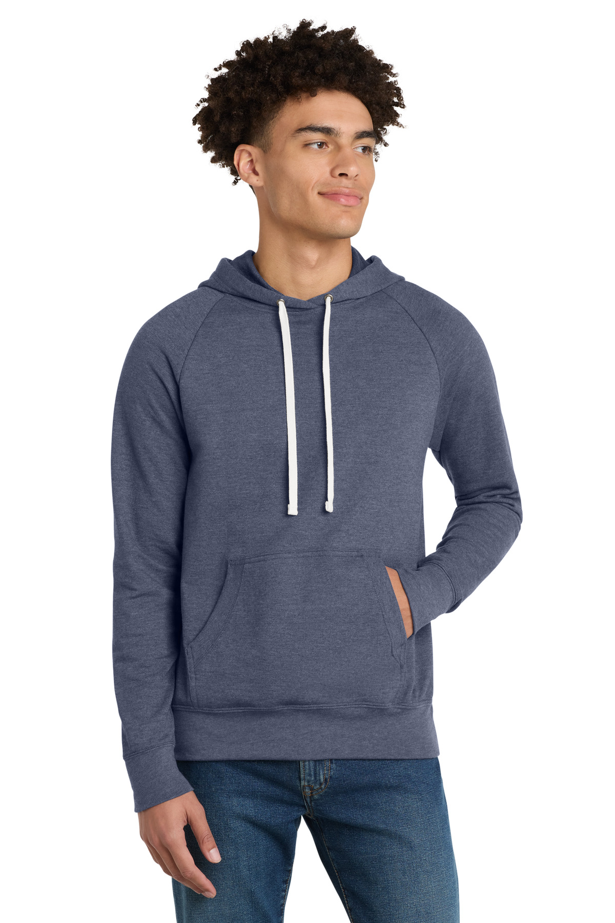 District DISCONTINUED District Perfect Tri French Terry Hoodie. DT355 in New Navy