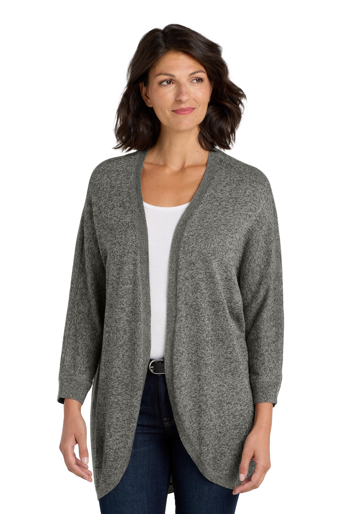 DISCONTINUED Port Authority  Women's Marled Cocoon Sweater. LSW416