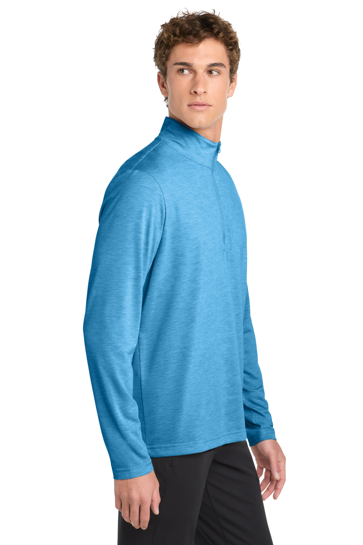 Sport-Tek PosiCharge Tri-Blend Wicking 1/4-Zip Pullover. ST407