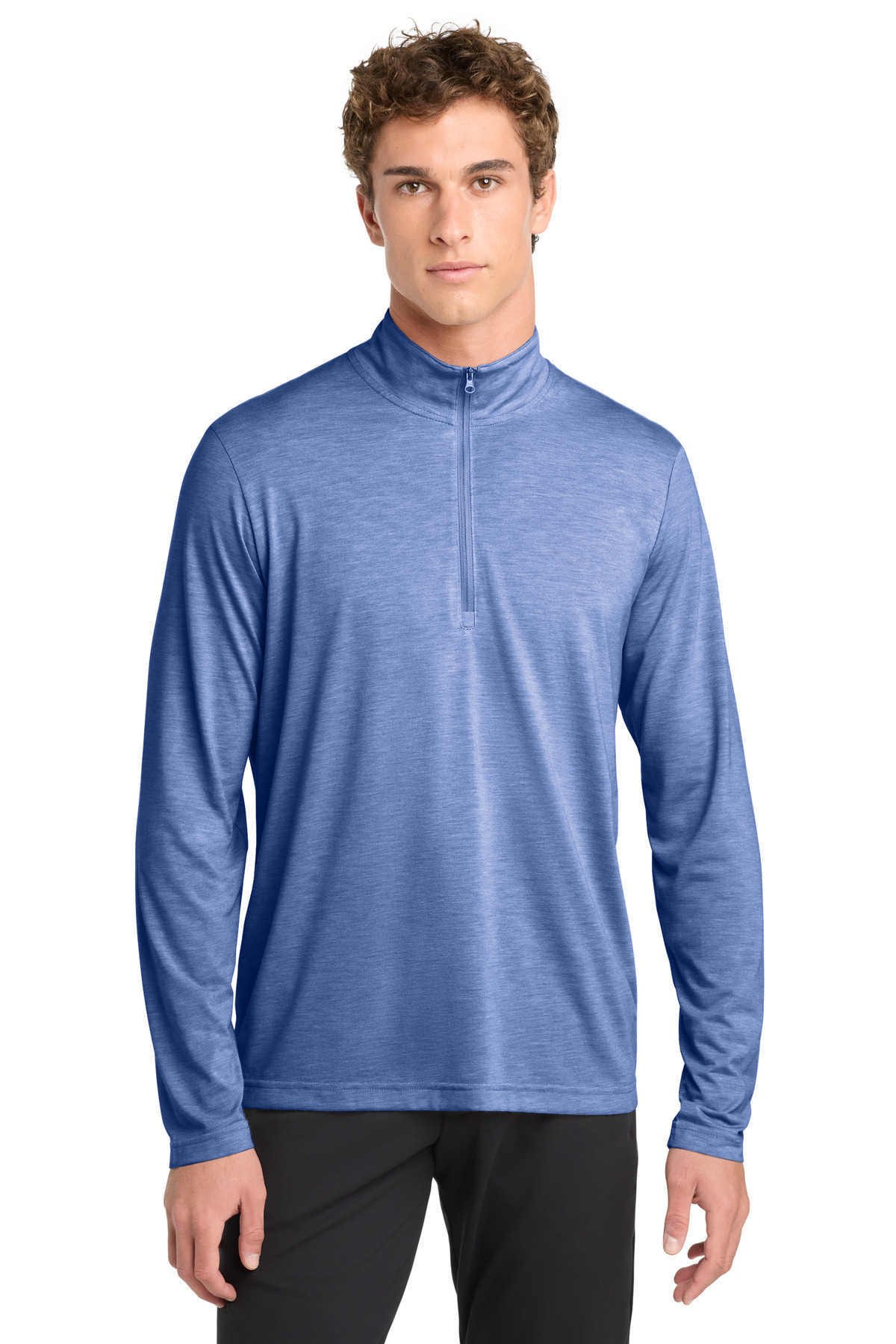 Sport-Tek PosiCharge Tri-Blend Wicking 1/4-Zip Pullover. ST407