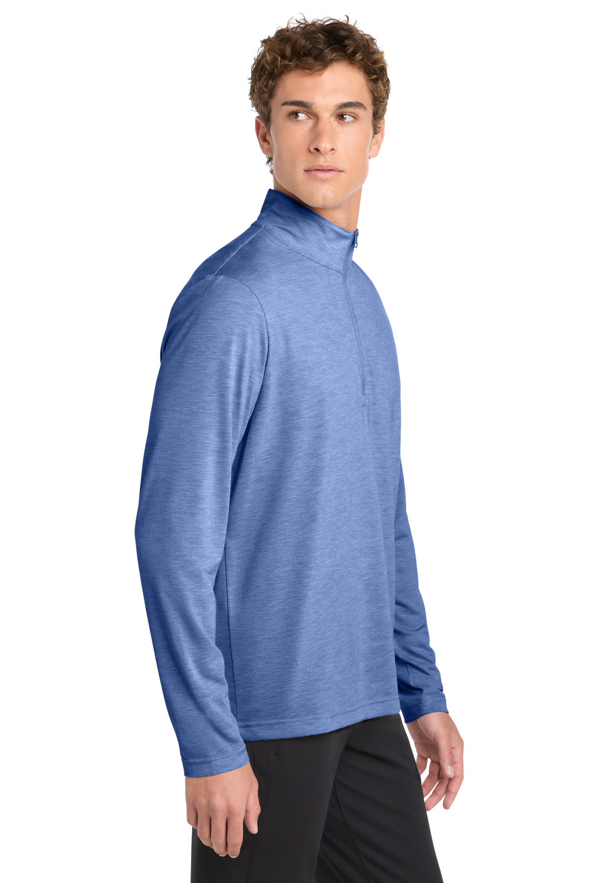 Sport-Tek PosiCharge Tri-Blend Wicking 1/4-Zip Pullover. ST407