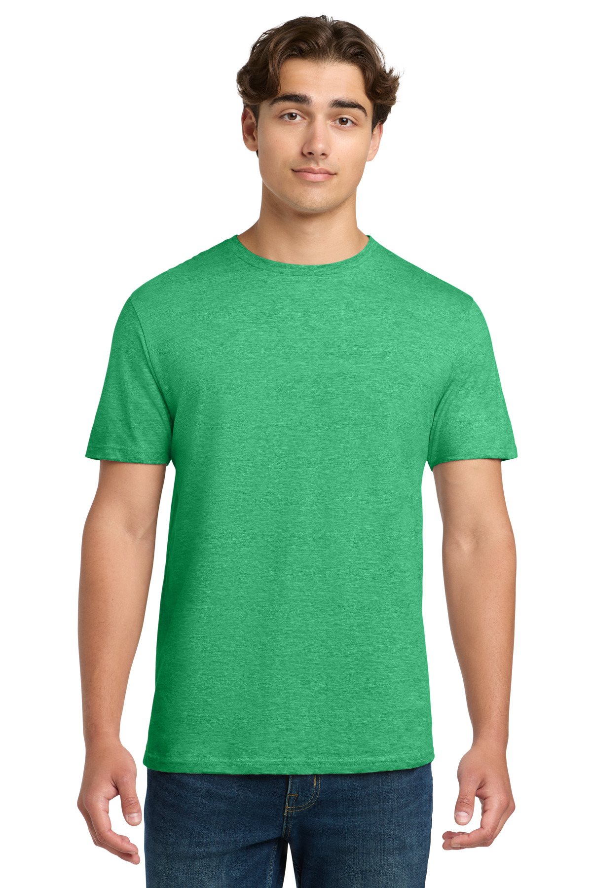 Gildan 64000 swatch in Heather Irish Green
