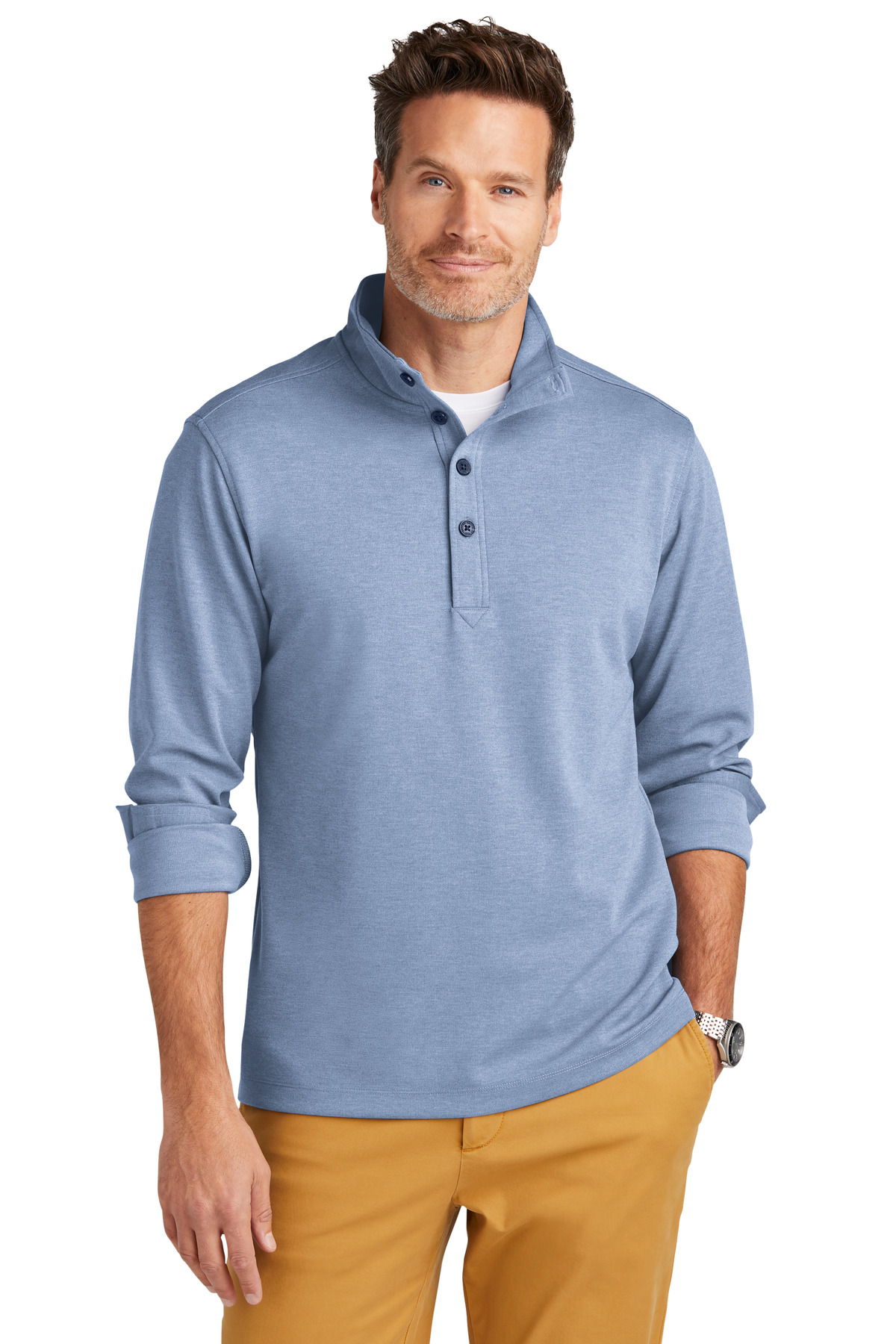 Brooks Brothers Mid&#45;Layer Stretch 1/2&#45;Button-Brooks Brothers