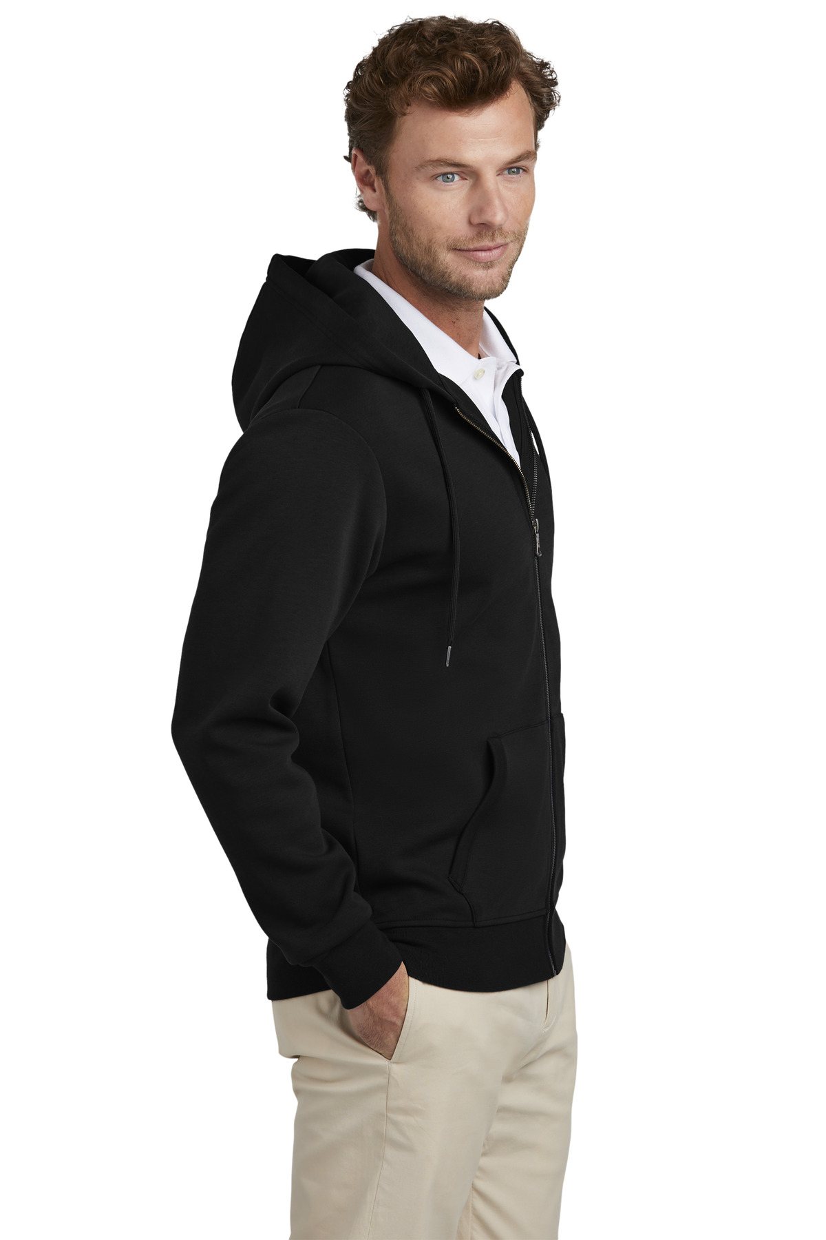 Brooks Brothers Double-Knit Full-Zip Hoodie BB18208