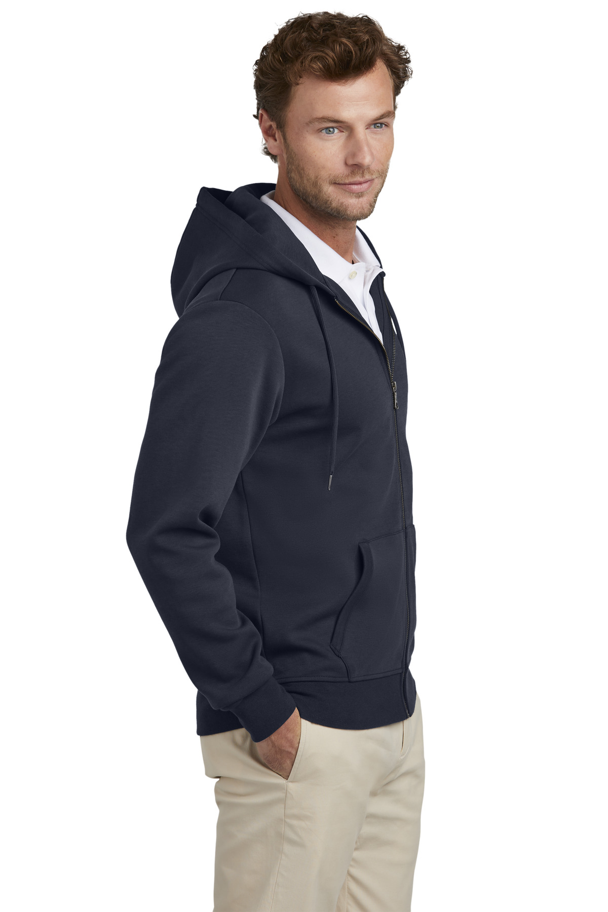 Brooks Brothers Double-Knit Full-Zip Hoodie BB18208