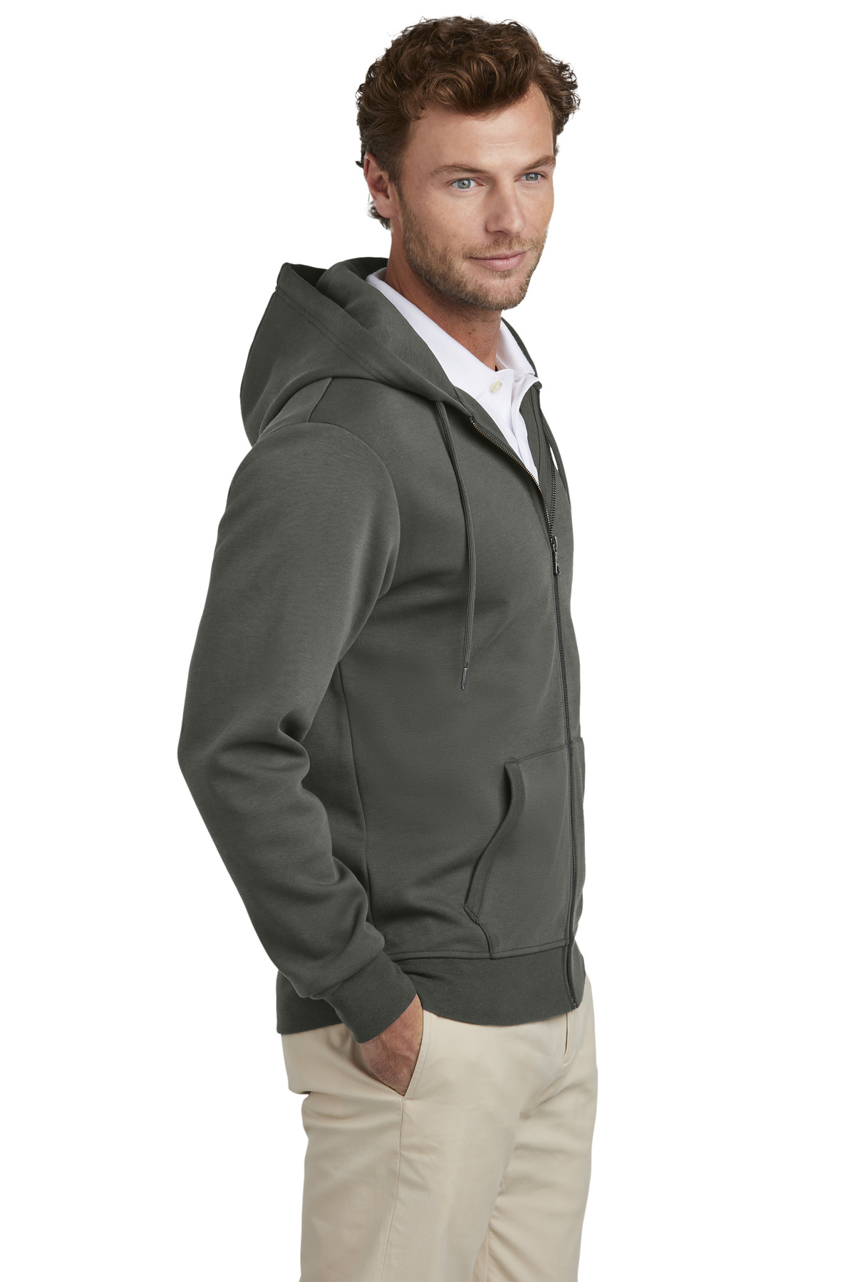 Brooks Brothers Double-Knit Full-Zip Hoodie BB18208