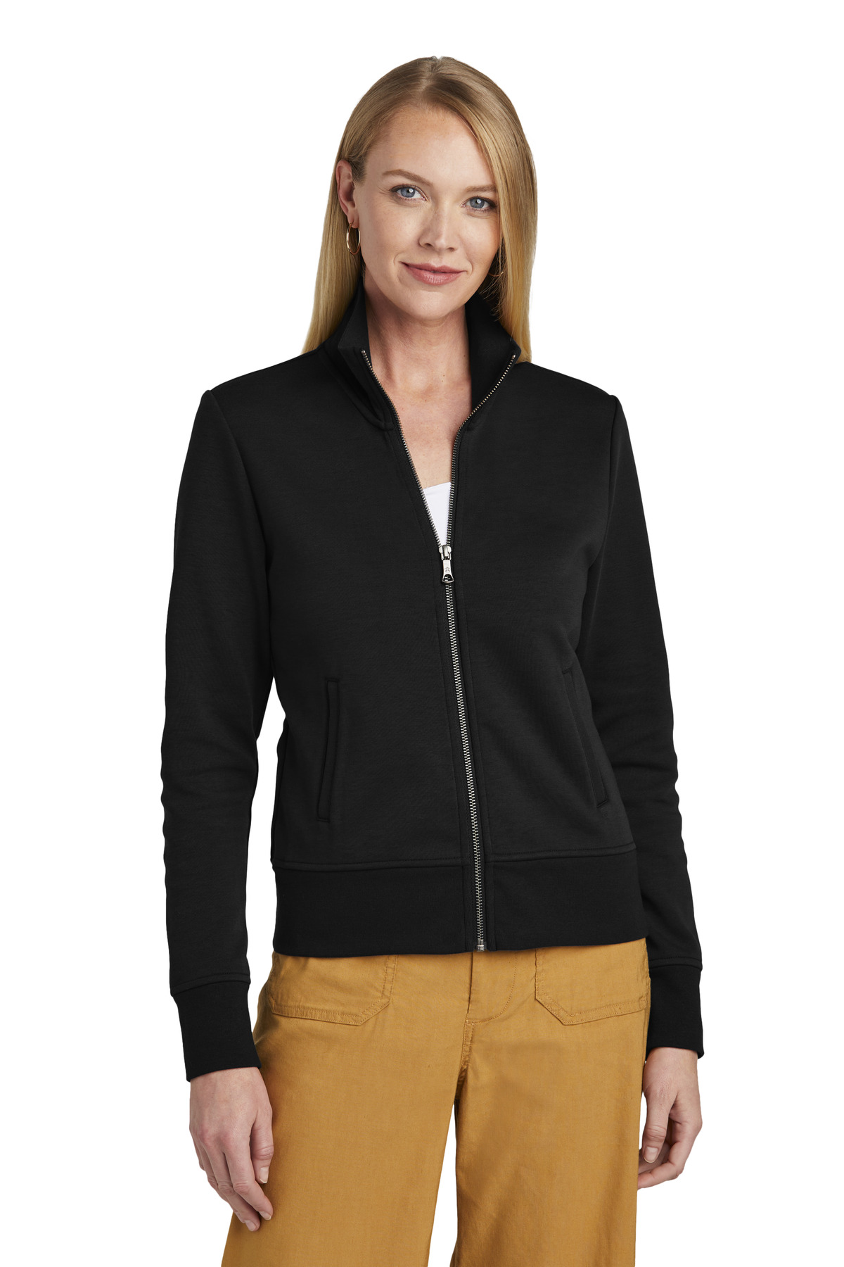 Brooks Brothers Women&#8216;s Double-Knit Full-Zip-Brooks Brothers