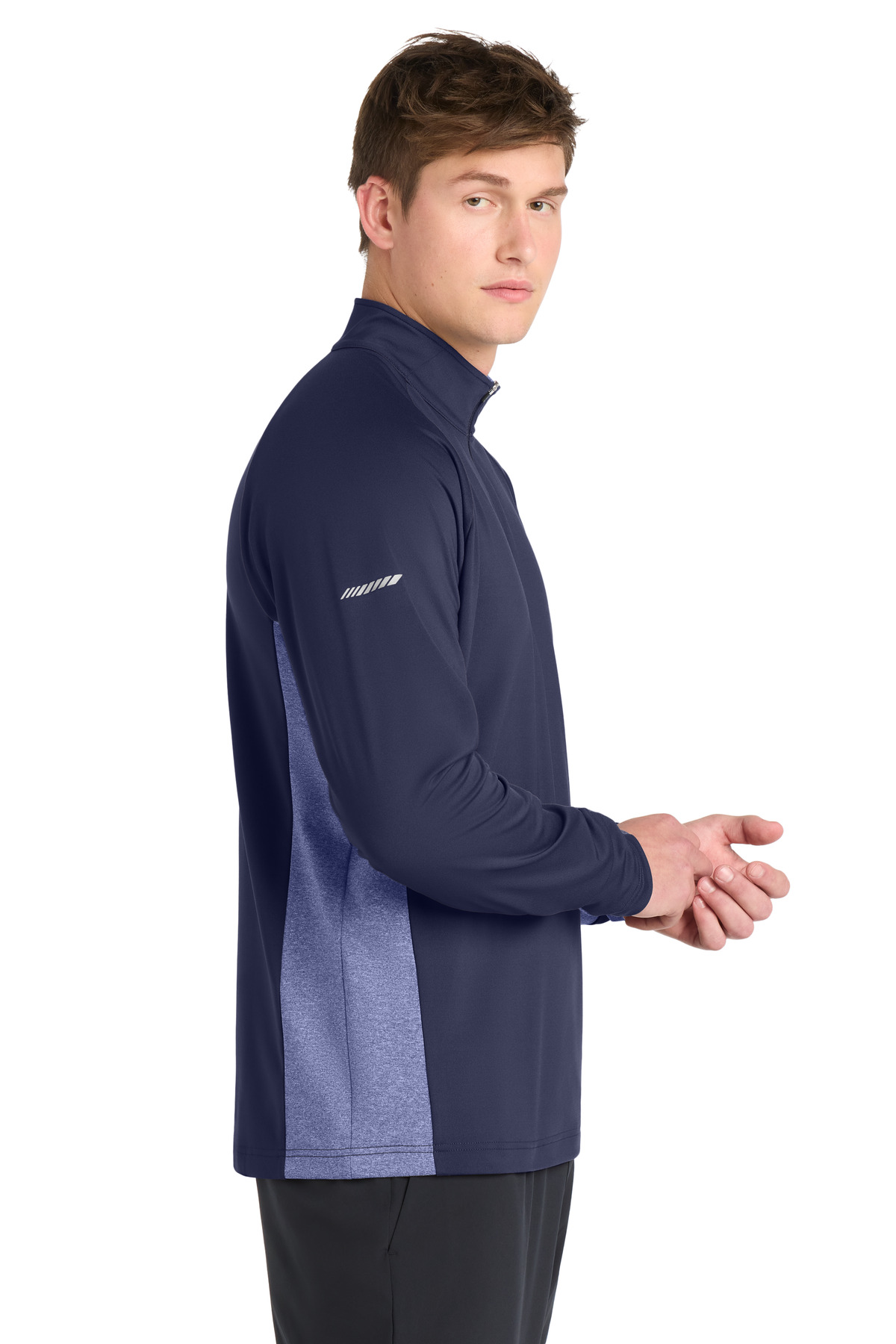 Sport-Tek Sport-Wick Stretch Contrast 1/4-Zip Pullover. ST854