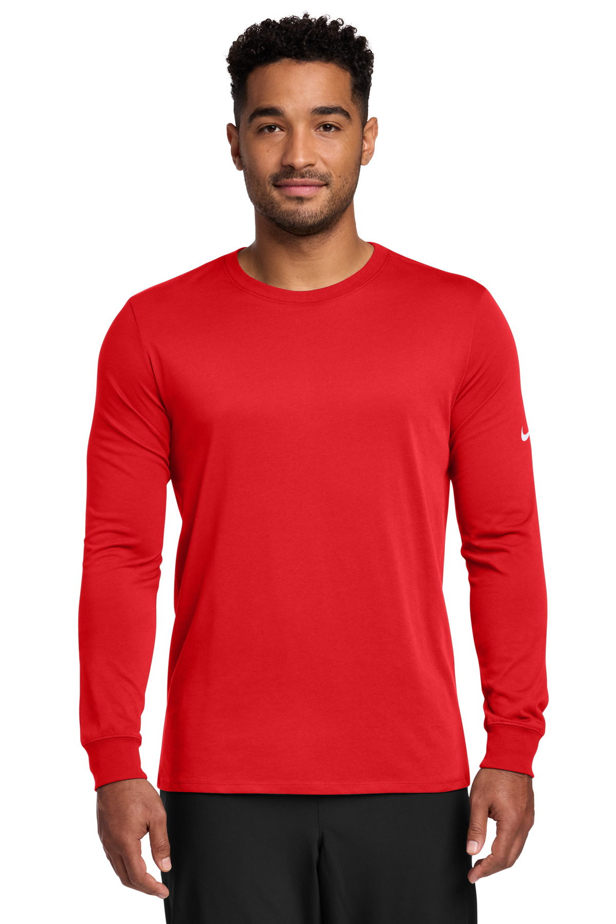 Nike Dri-FIT Cotton/Poly Long Sleeve Tee. NKBQ5230