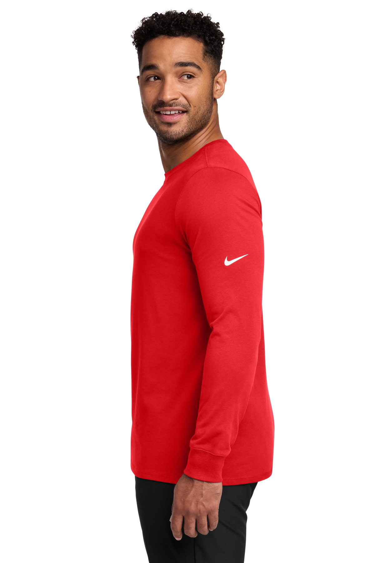 Nike Dri-FIT Cotton/Poly Long Sleeve Tee. NKBQ5230