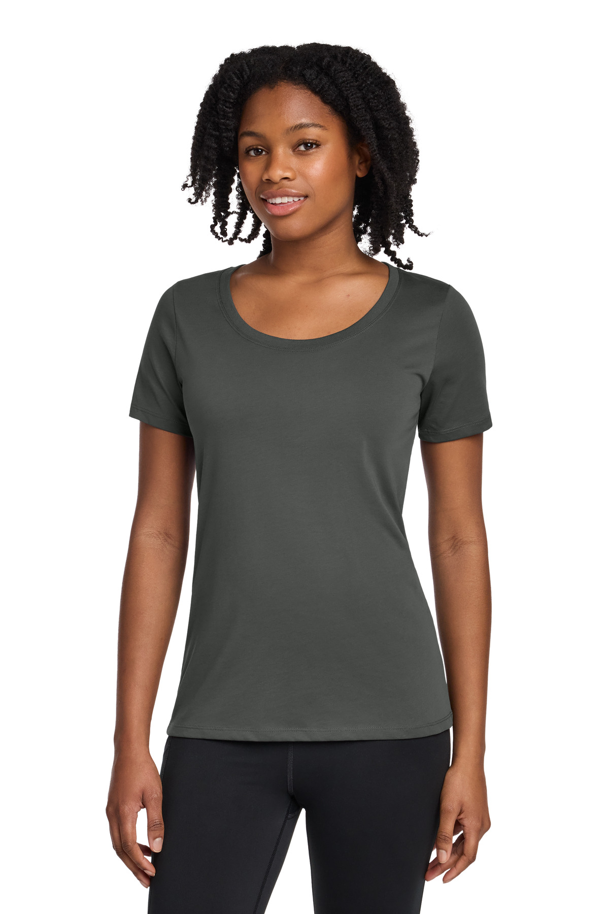 Nike Women's Dri-FIT Cotton/Poly Scoop Neck Tee. NKBQ5234