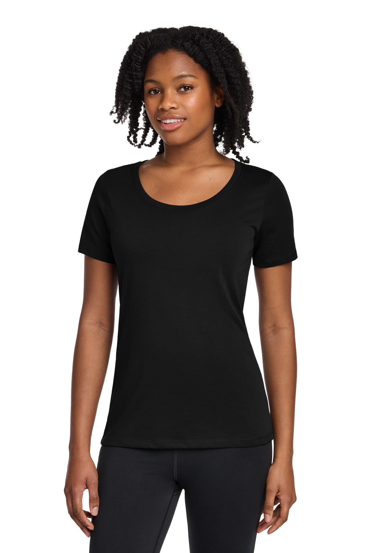 Nike Women‘s Dri-FIT Cotton/Poly Scoop Neck Tee-Nike