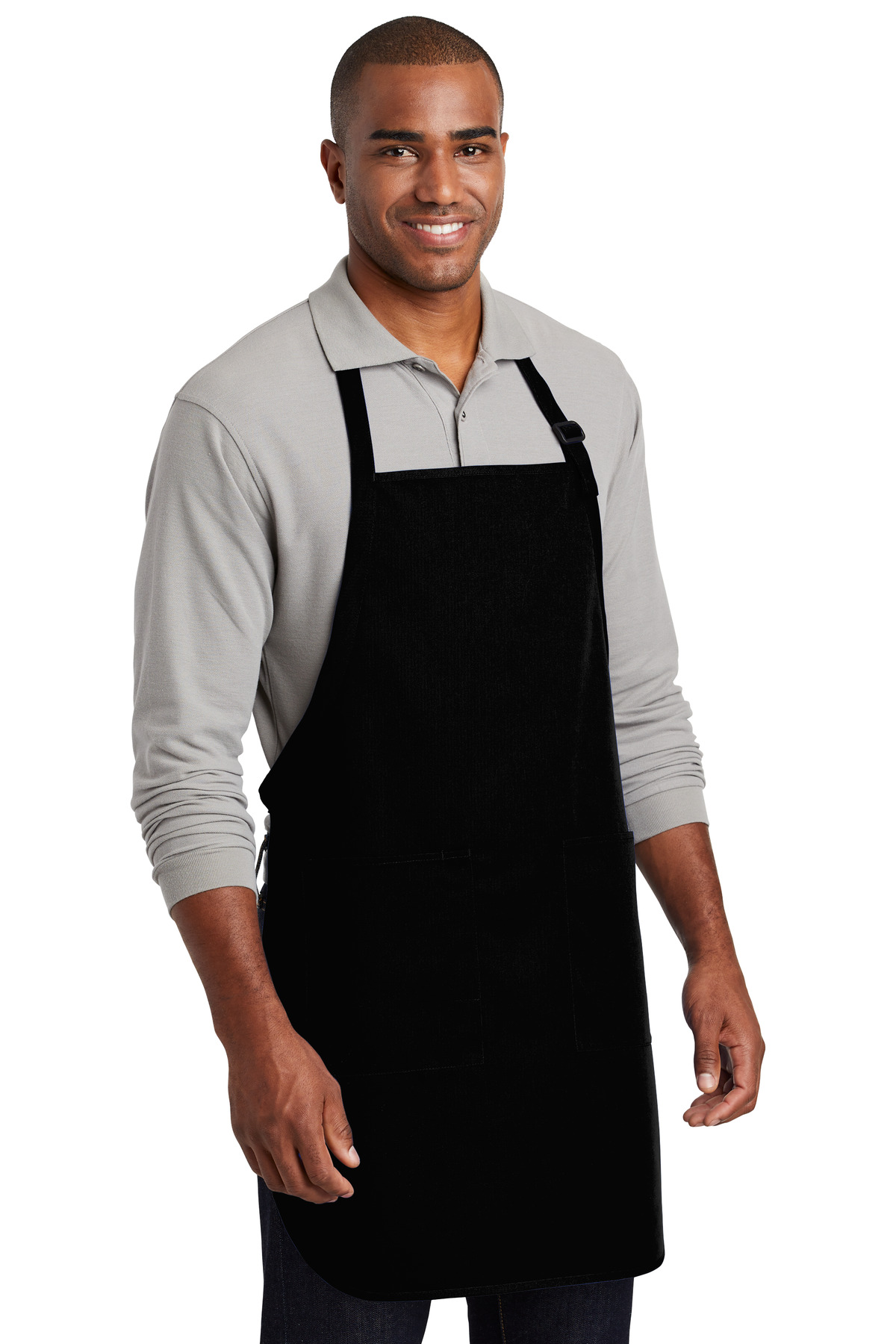 Port Authority Full-Length Two-Pocket Bib Apron. A600