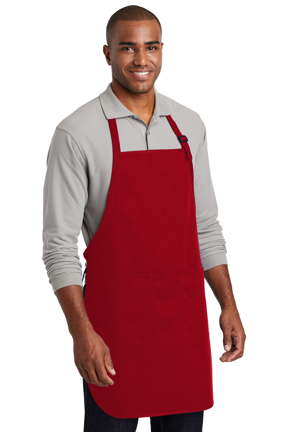 Port Authority Full-Length Two-Pocket Bib Apron. A600
