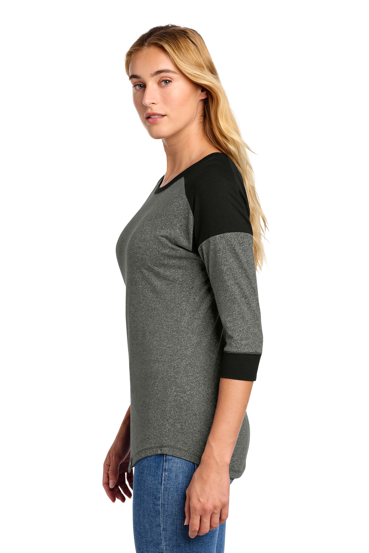 New Era Women's Heritage Blend 3/4-Sleeve Baseball Raglan Tee. LNEA104