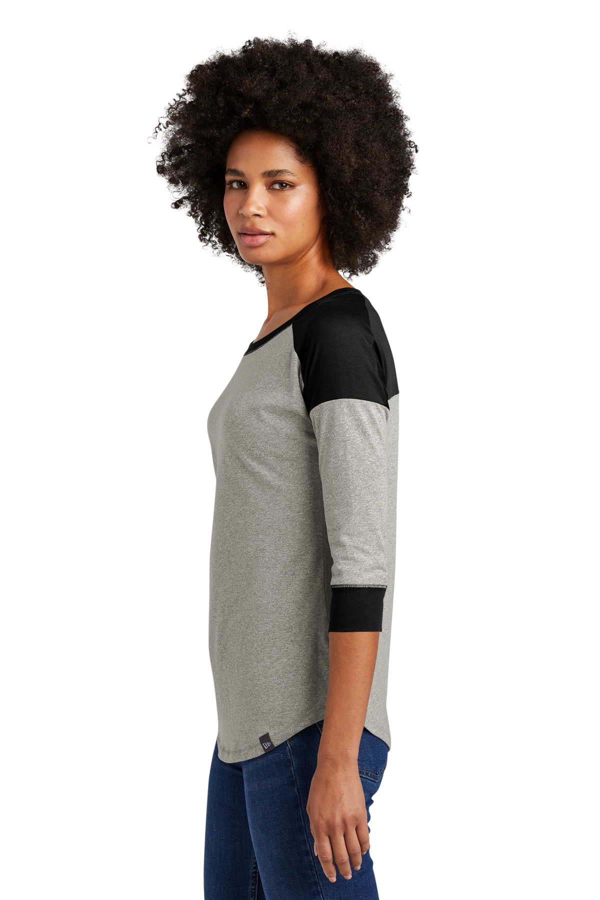 New Era Women's Heritage Blend 3/4-Sleeve Baseball Raglan Tee. LNEA104