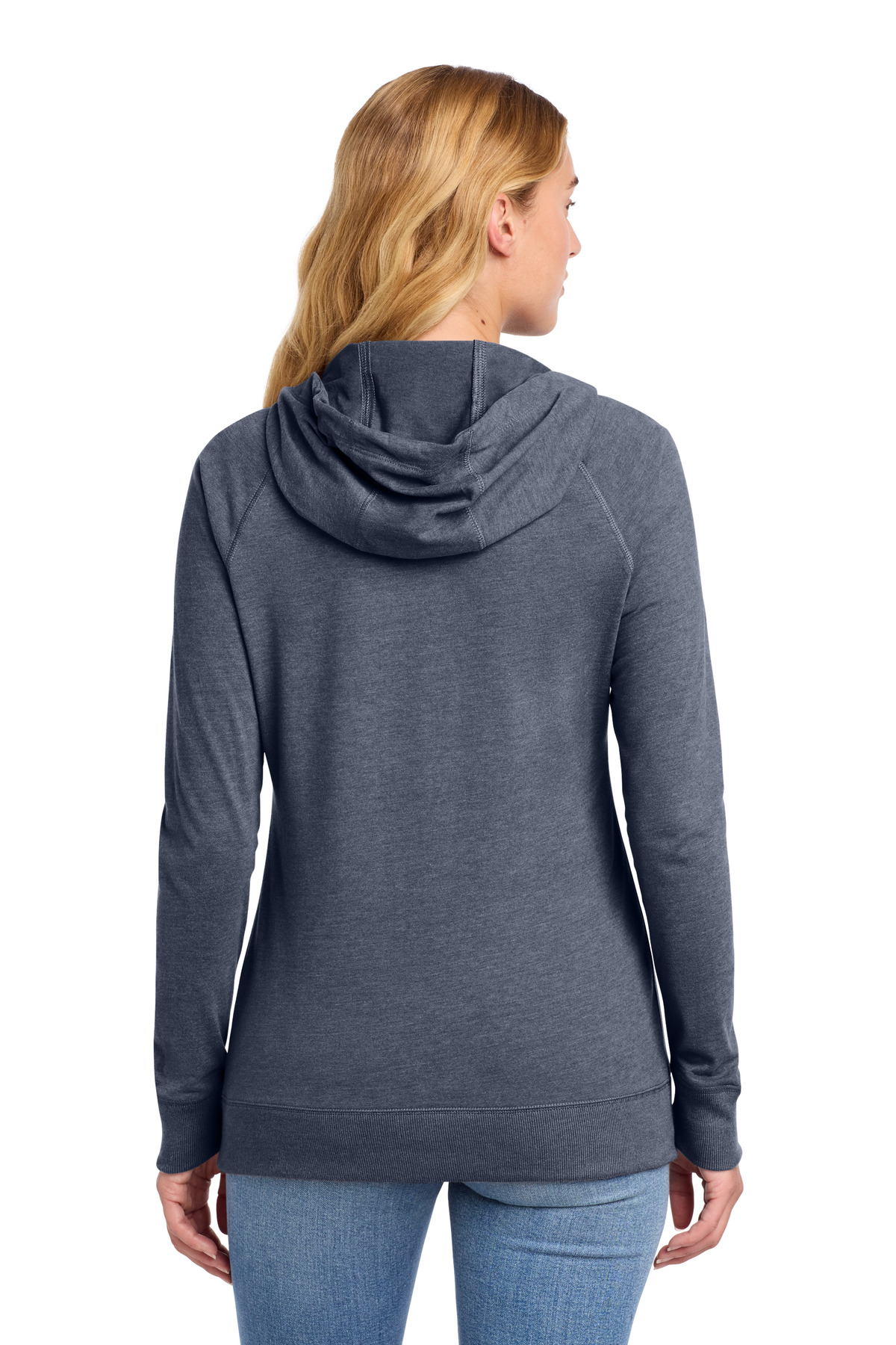 New Era Women's Sueded Cotton Blend Full-Zip Hoodie. LNEA122