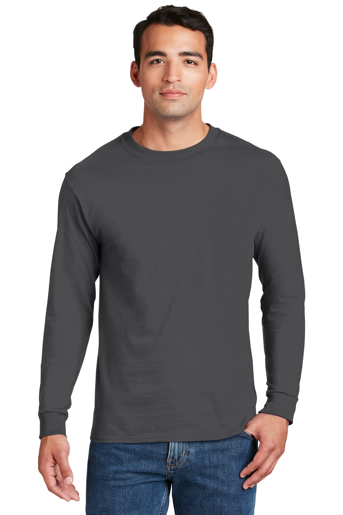 Hanes Beefy-T - 100% Cotton Long Sleeve T-Shirt - 5186
