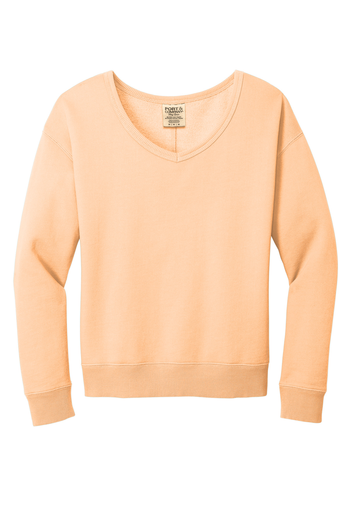 Port & Company Women's Beach Wash Garment-Dyed V-Neck Sweatshirt LPC098V