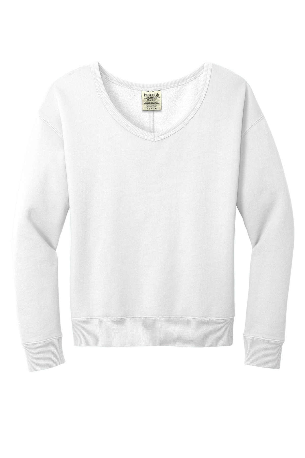 Port & Company Women's Beach Wash Garment-Dyed V-Neck Sweatshirt LPC098V