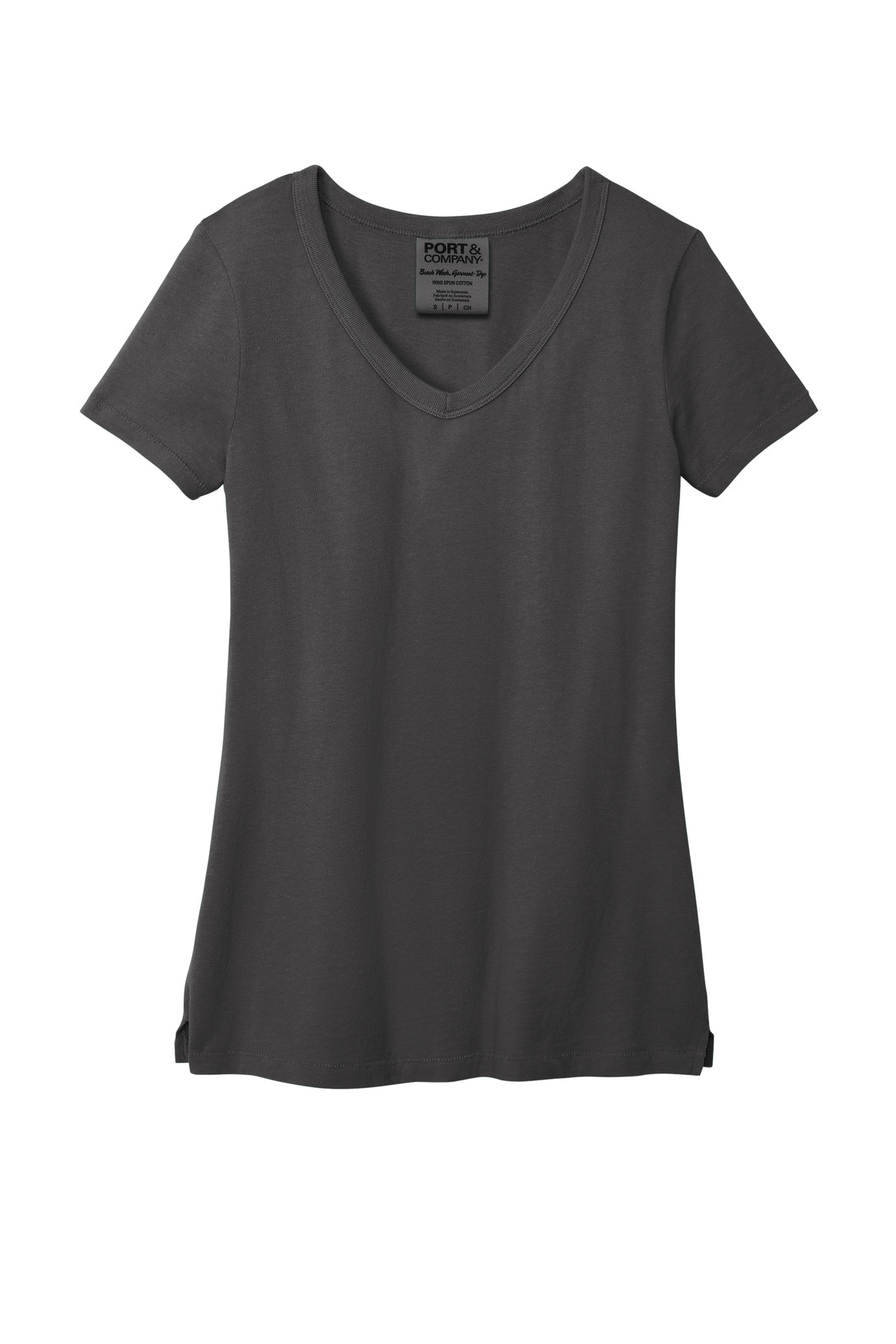 Port & Co Women's Beach Wash Garment-Dyed V-Neck Tee LPC099V