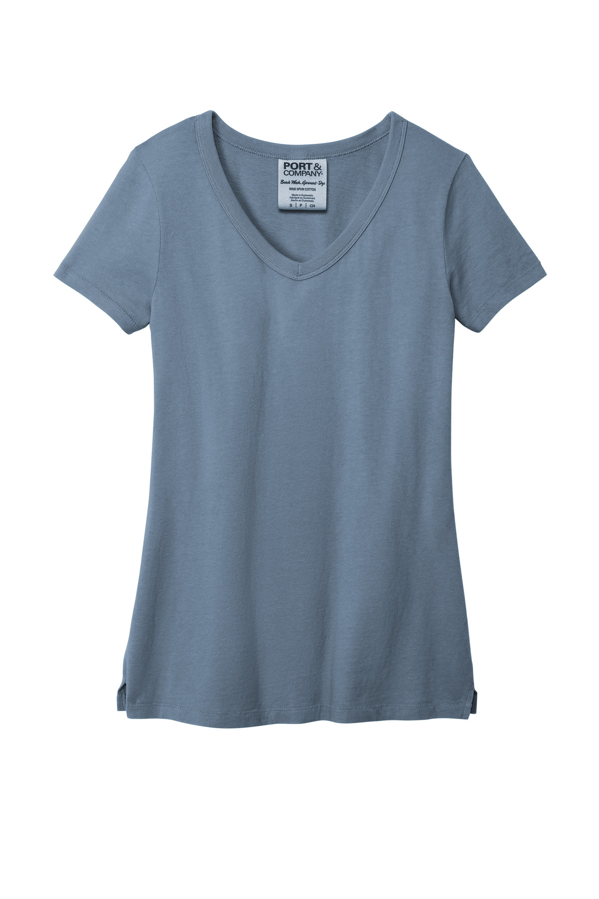 Port & Co Women's Beach Wash Garment-Dyed V-Neck Tee LPC099V