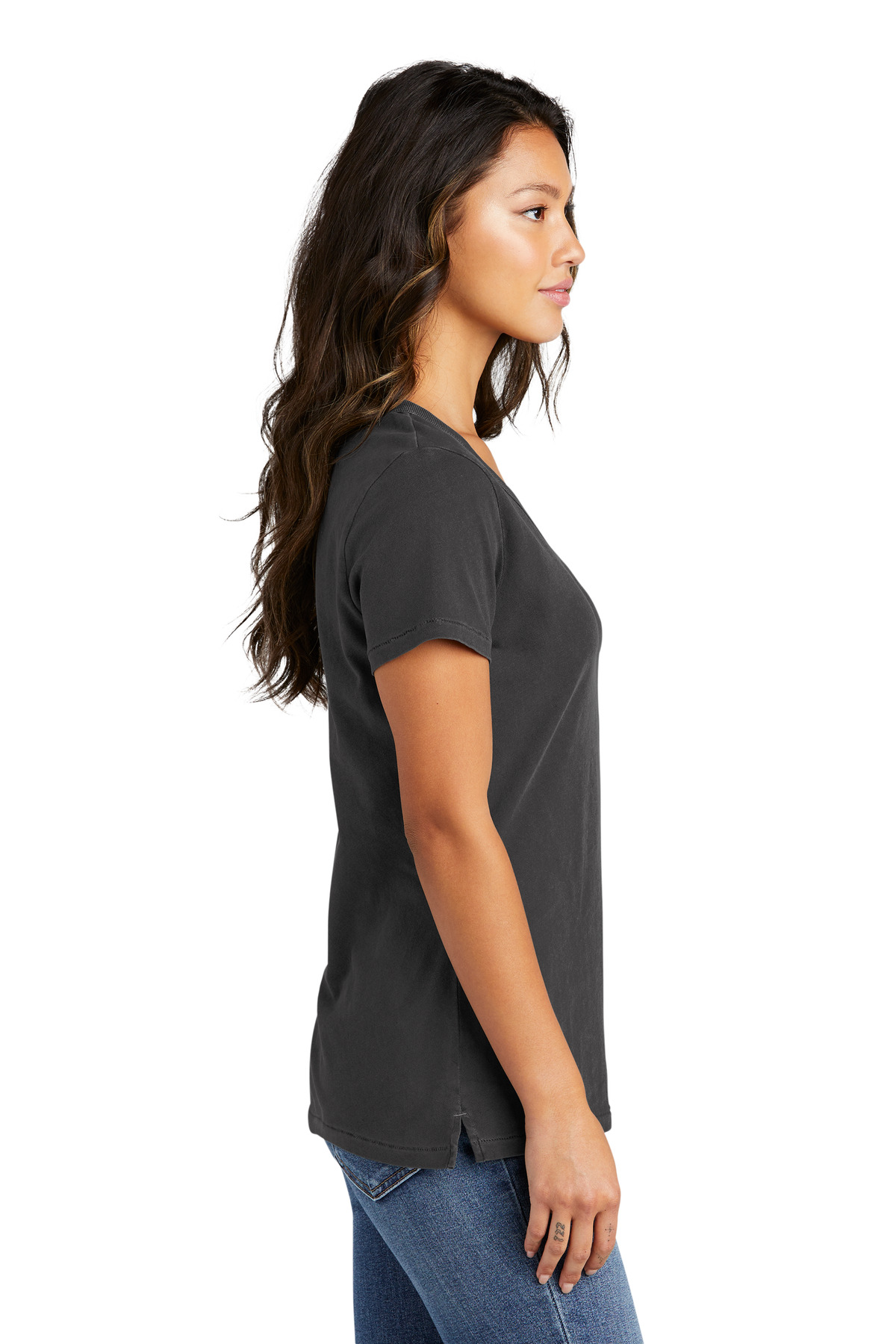 Port & Co Women's Beach Wash Garment-Dyed V-Neck Tee LPC099V