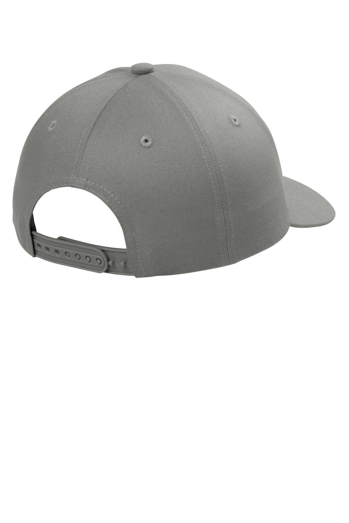 Port Authority Snapback Cap C408 in Gusty Grey — Back