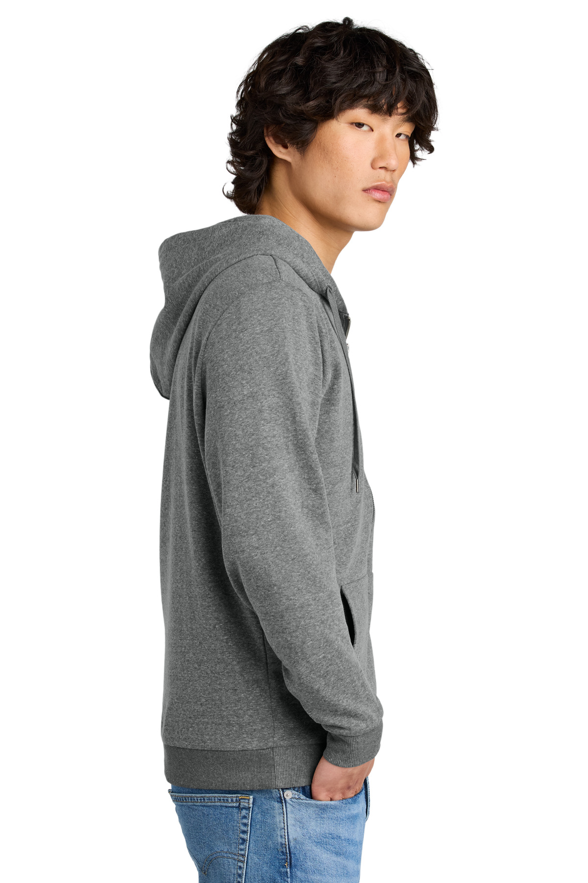 District Perfect Tri Fleece Full-Zip Hoodie DT1302