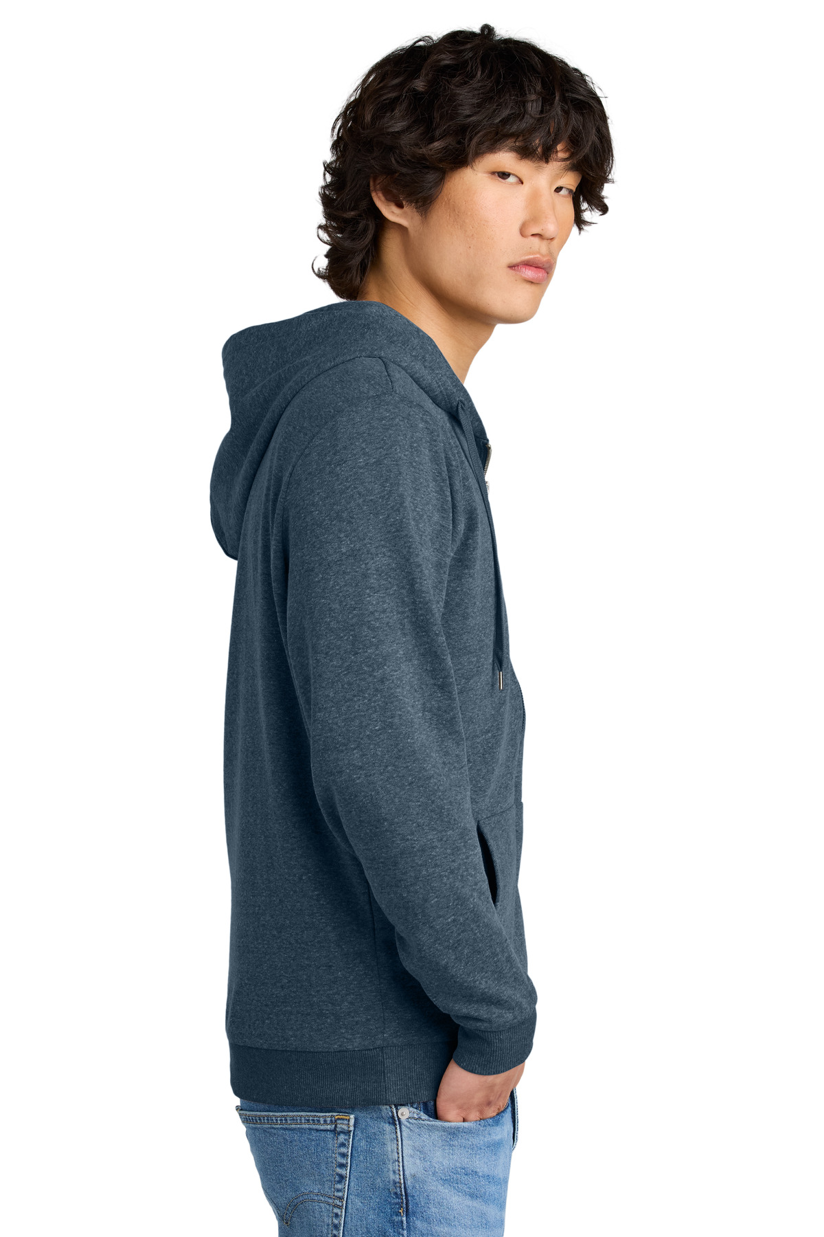 District Perfect Tri Fleece Full-Zip Hoodie DT1302