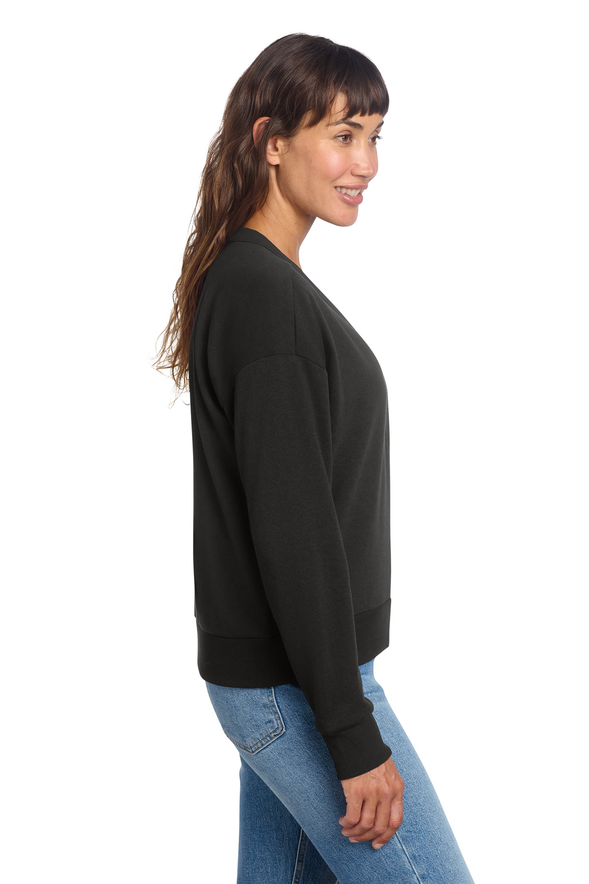 District Women's Perfect Tri Fleece V-Neck Sweatshirt DT1312