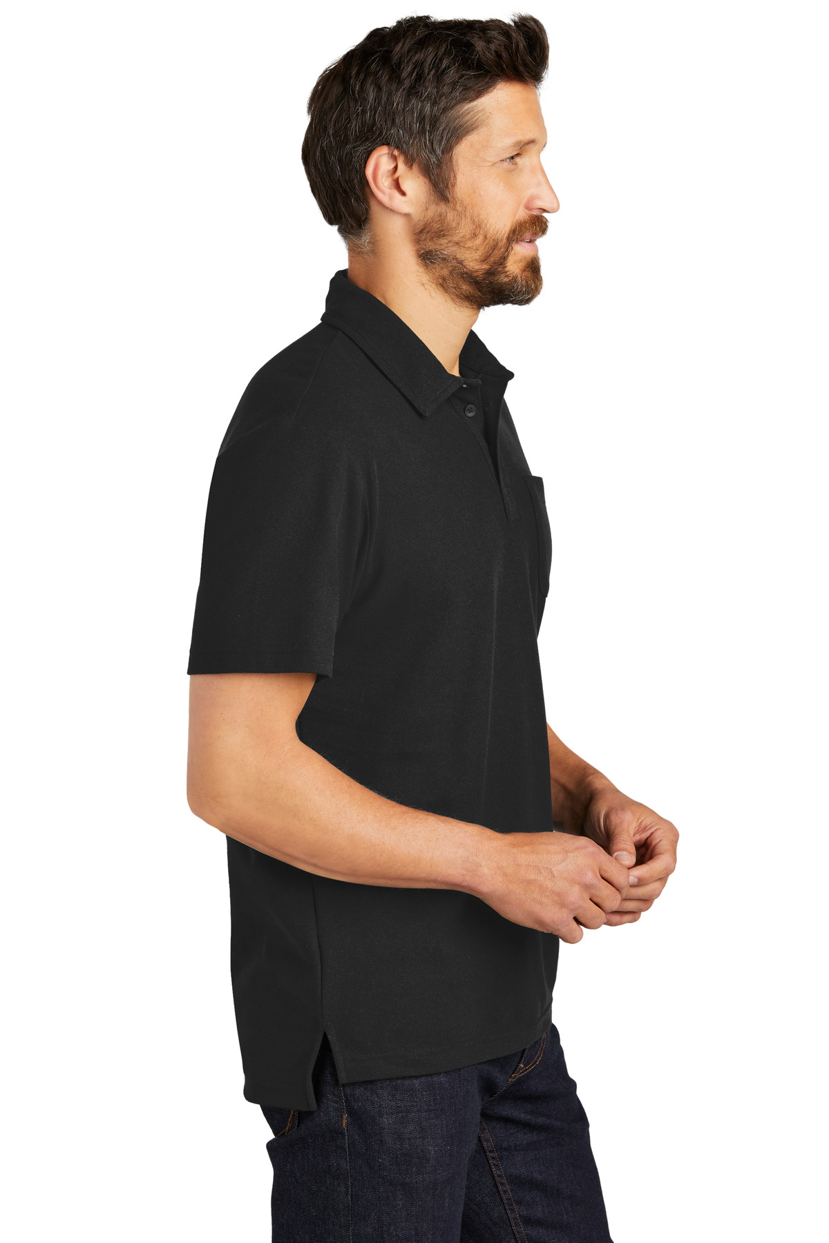 Port Authority C-FREE Cotton Blend Pique Pocket Polo K868