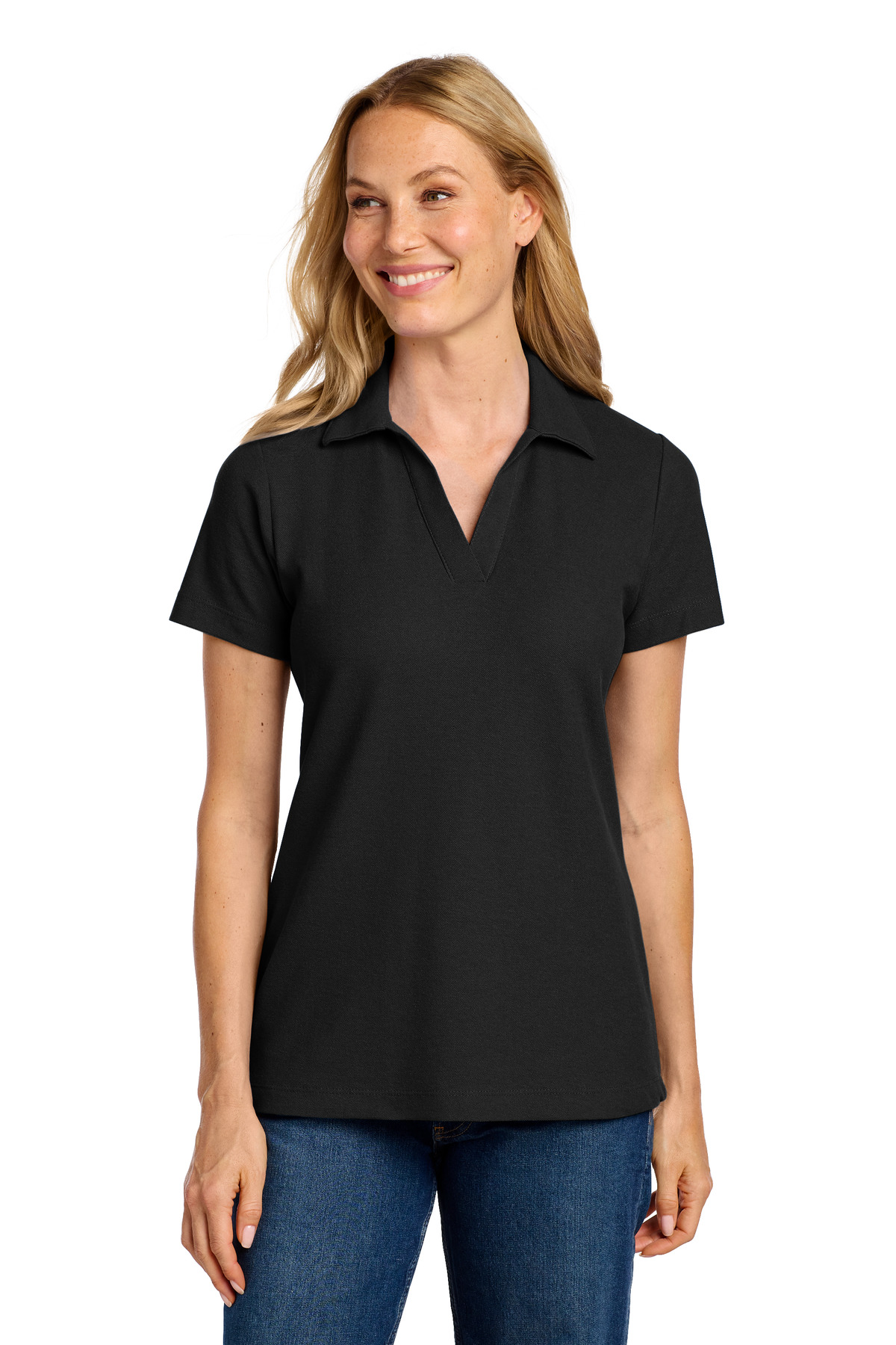 Port Authority ® Women's C-FREE ® Cotton Blend Pique Polo LK867 - Image 2