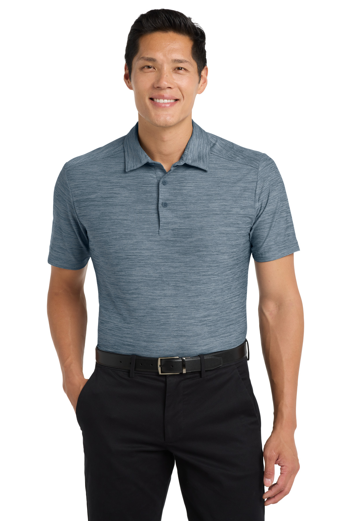 DISCONTINUED Port Authority  Stretch Heather Polo K583