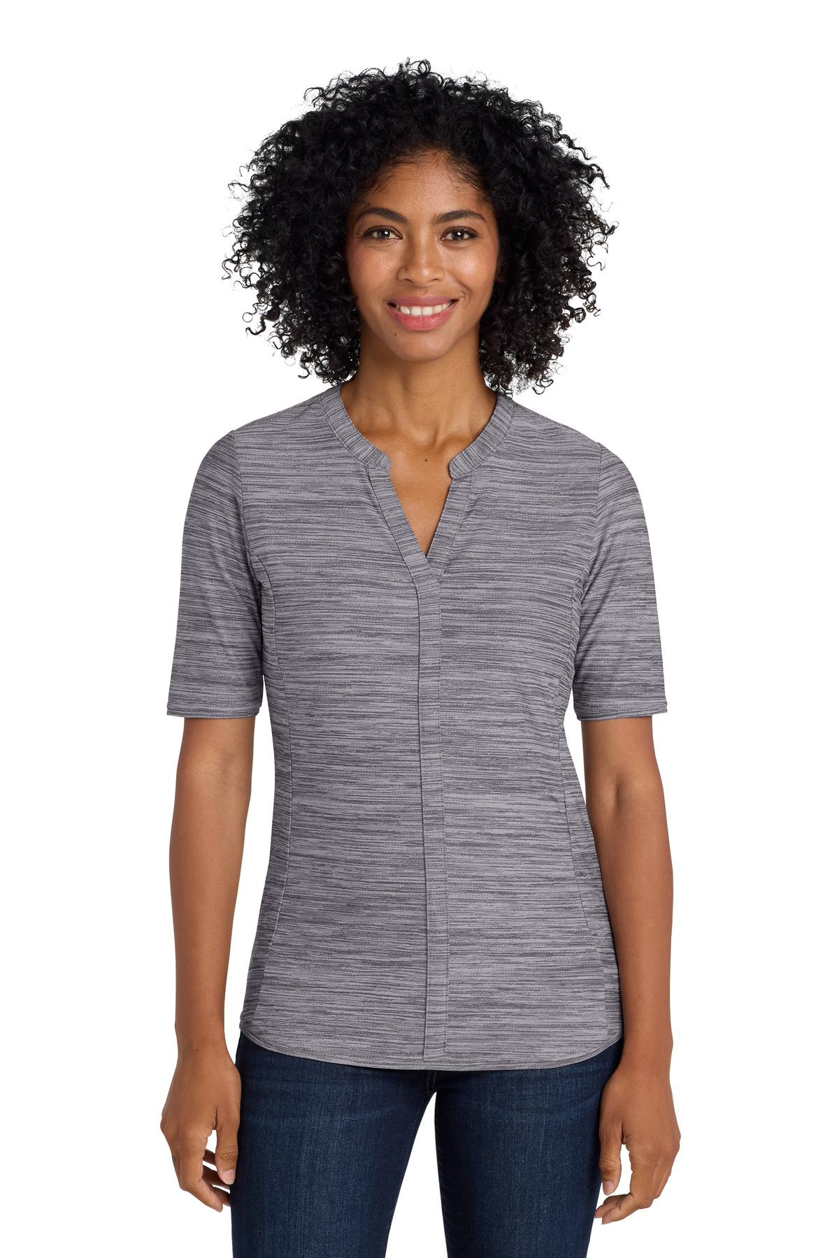 Port Authority Women's Stretch Heather Open Neck Top LK583