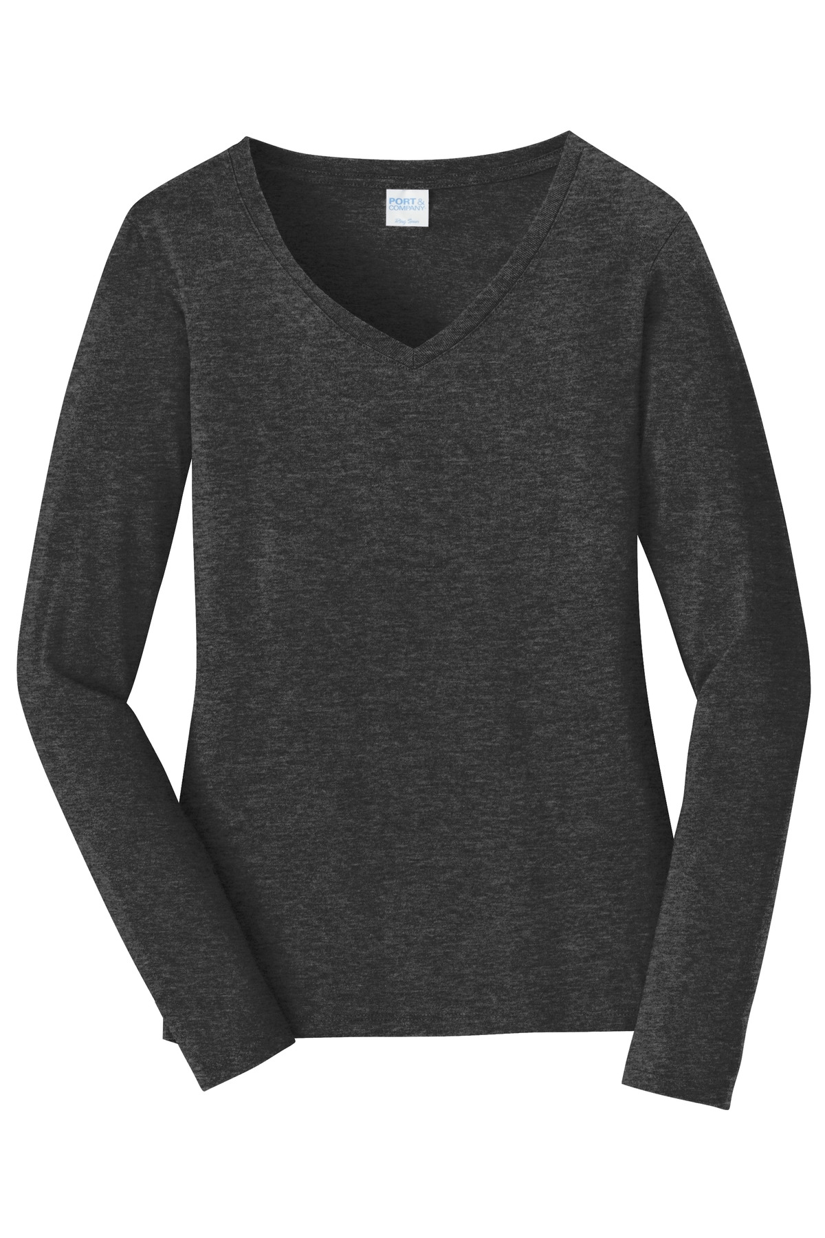 Port & Co Women's Long Sleeve Fan Favorite V-Neck Tee. LPC450VLS