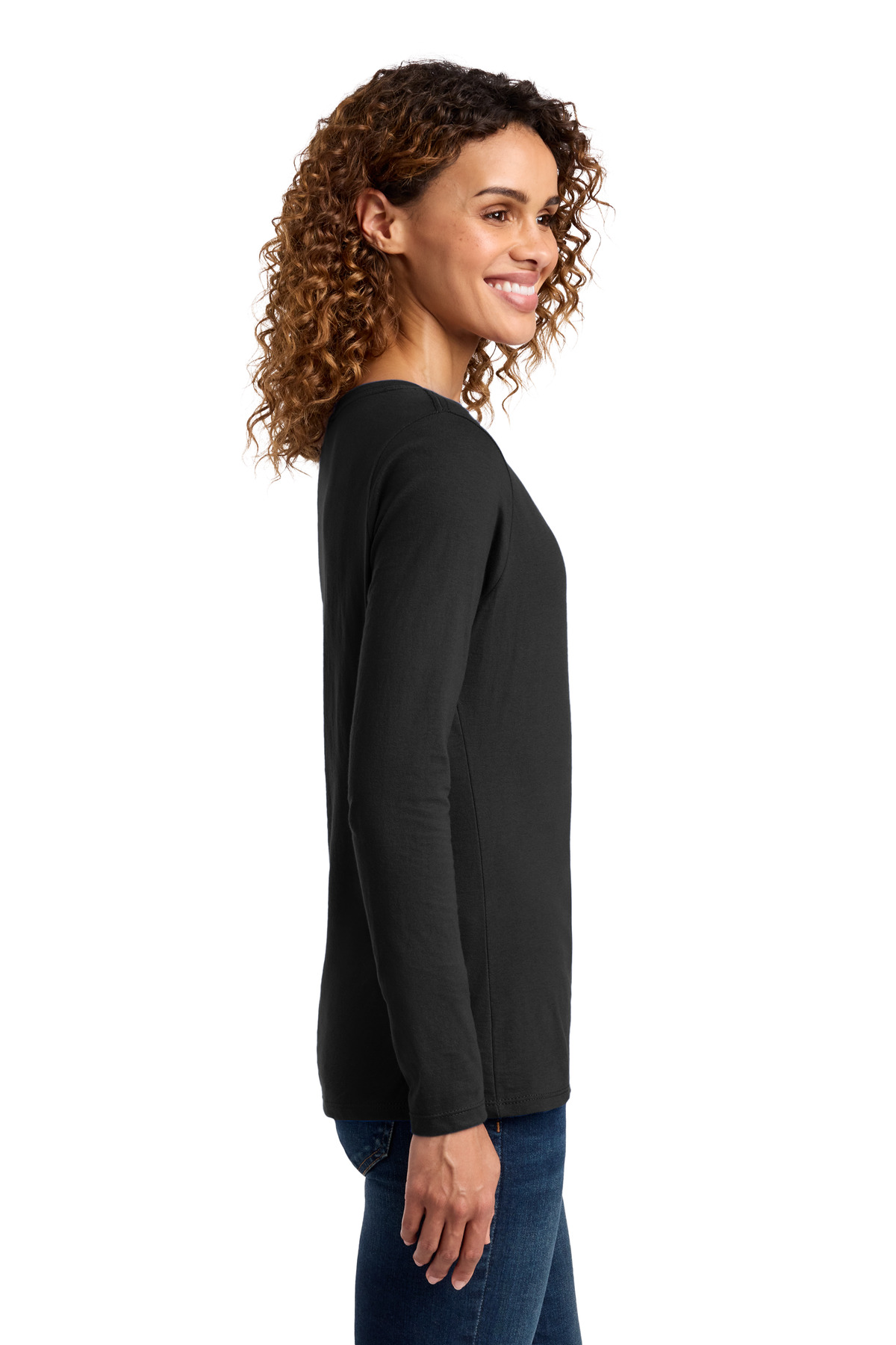 Port & Co Women's Long Sleeve Fan Favorite V-Neck Tee. LPC450VLS