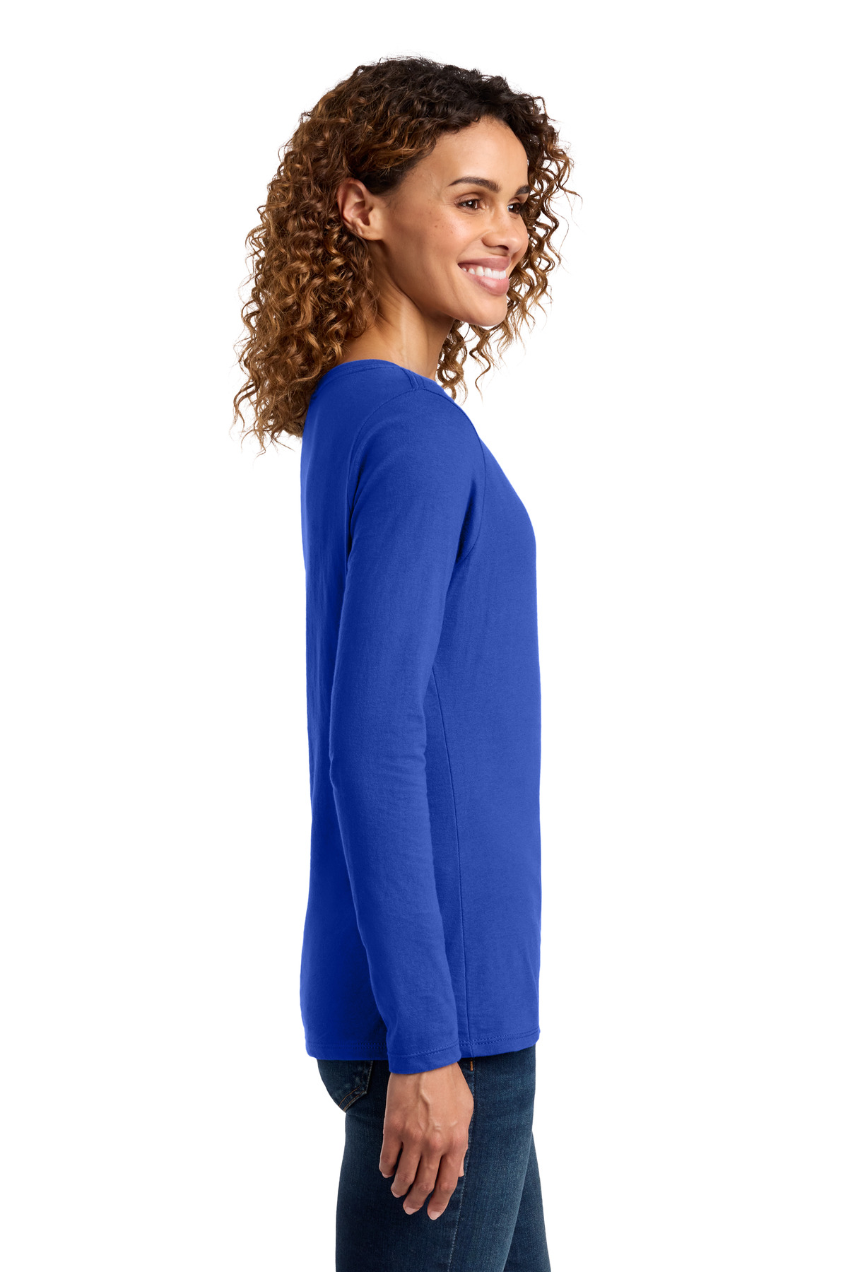Port & Co Women's Long Sleeve Fan Favorite V-Neck Tee. LPC450VLS