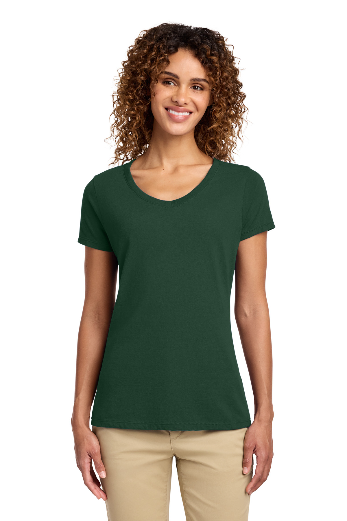 Port & Co Women's Fan Favorite V-Neck Tee. LPC450V