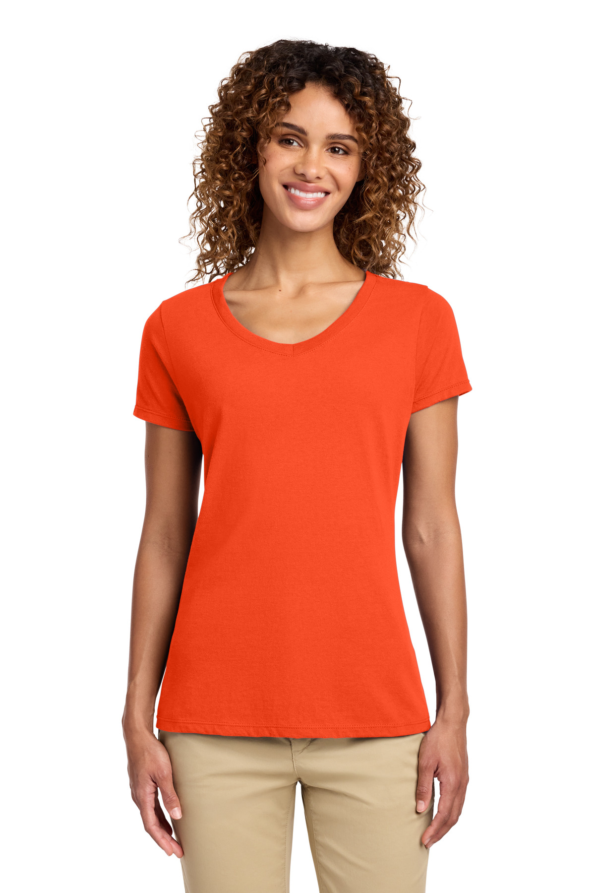 Port & Co LPC450V swatch in Orange