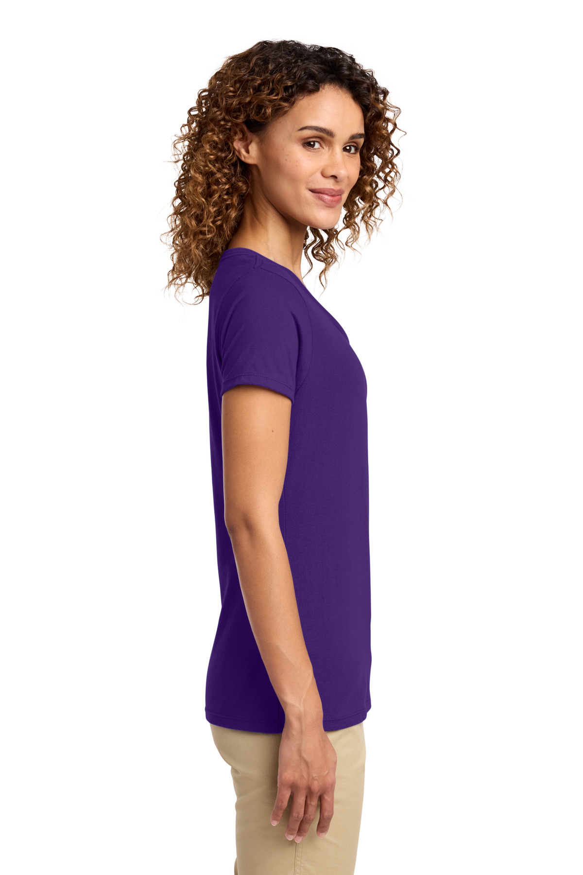Port & Co Women's Fan Favorite V-Neck Tee. LPC450V