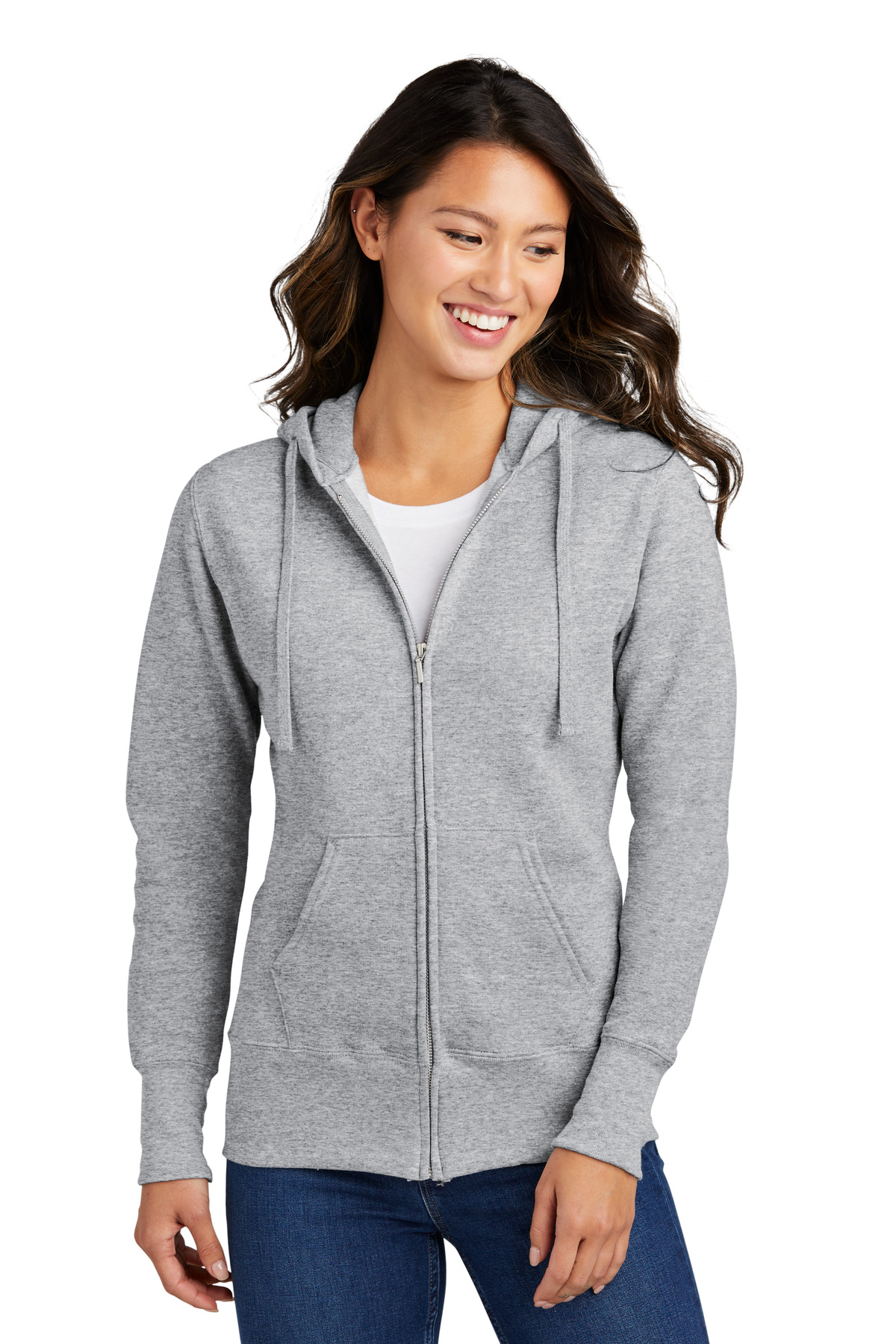 Port & Company Ladies Core Fleece Full-Zip Hooded Sweatshirt - LPC78ZH