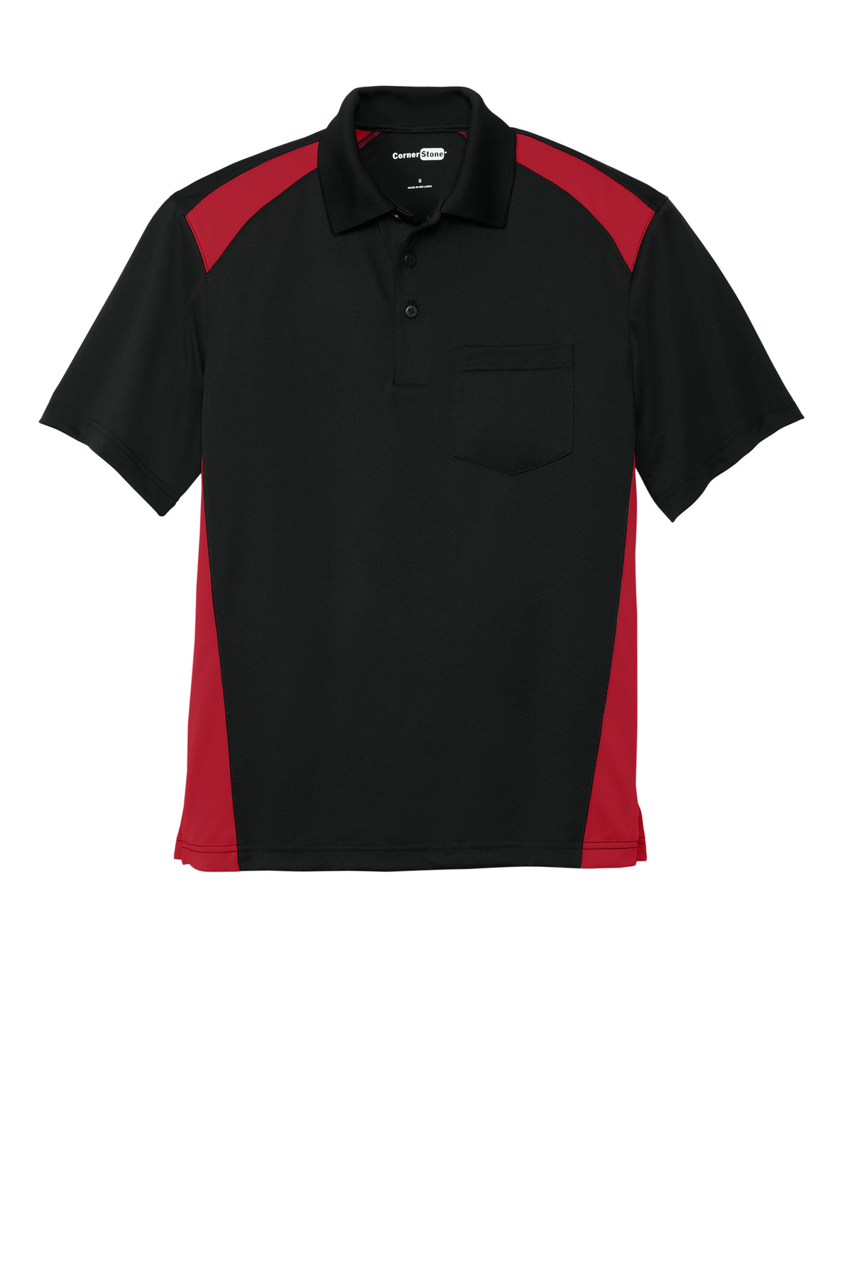 CornerStone Select Snag-Proof Two Way Colorblock Pocket Polo. CS416