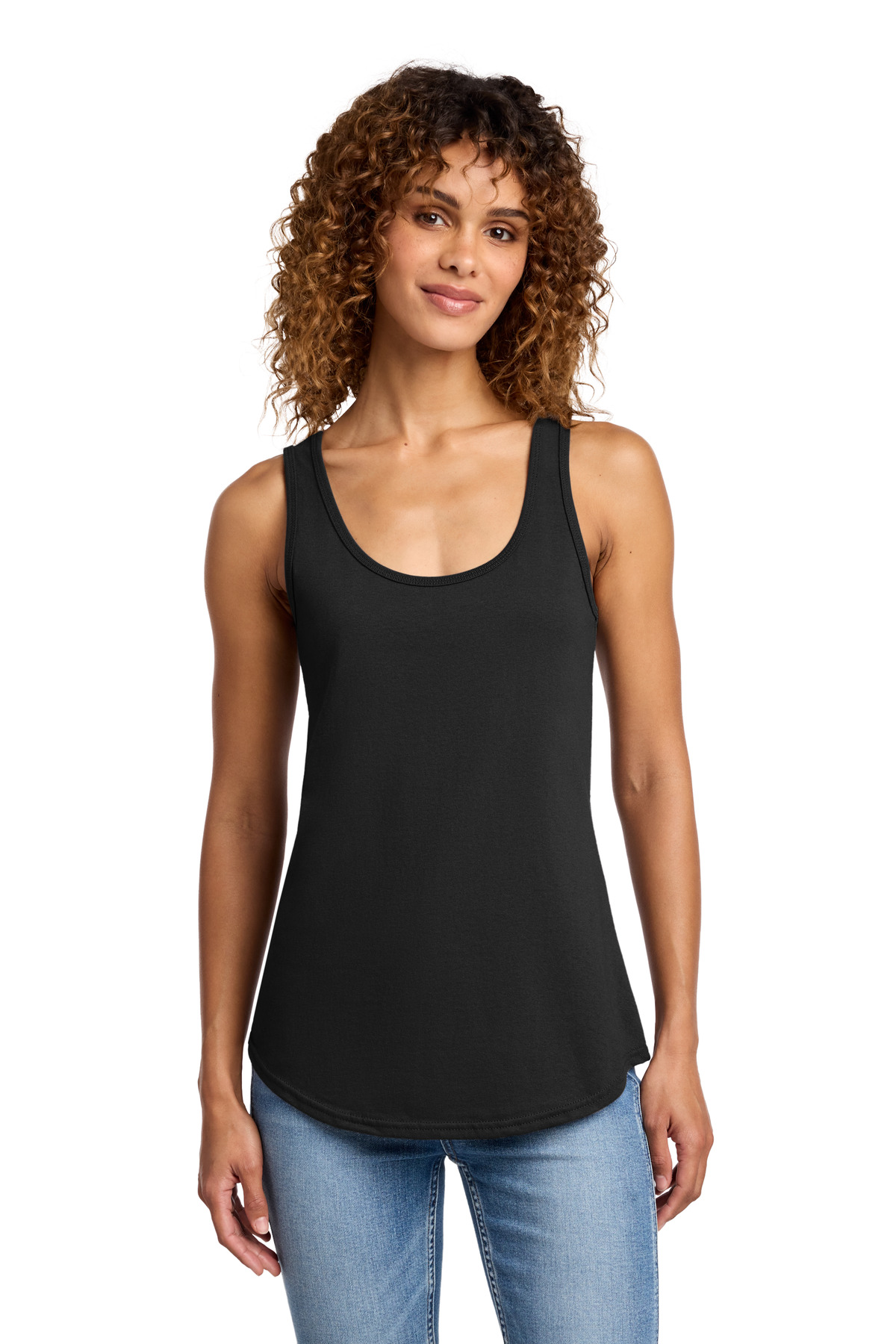 Port & Co ™ Women's Core Cotton Tank Top. LPC54TT - Jet Black