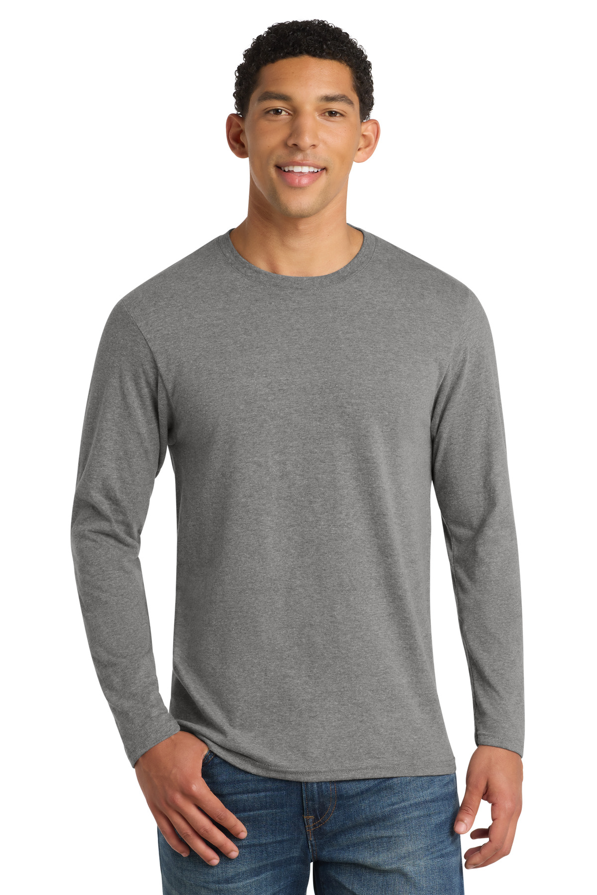 Port & Co ™ Long Sleeve Fan Favorite ™ Blend Tee. PC455LS - Graphite Heather