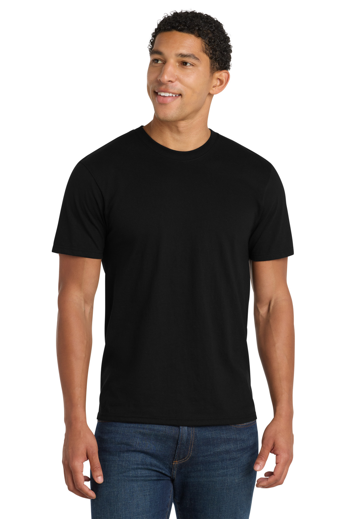 Port & Co PC455 swatch in Jet Black