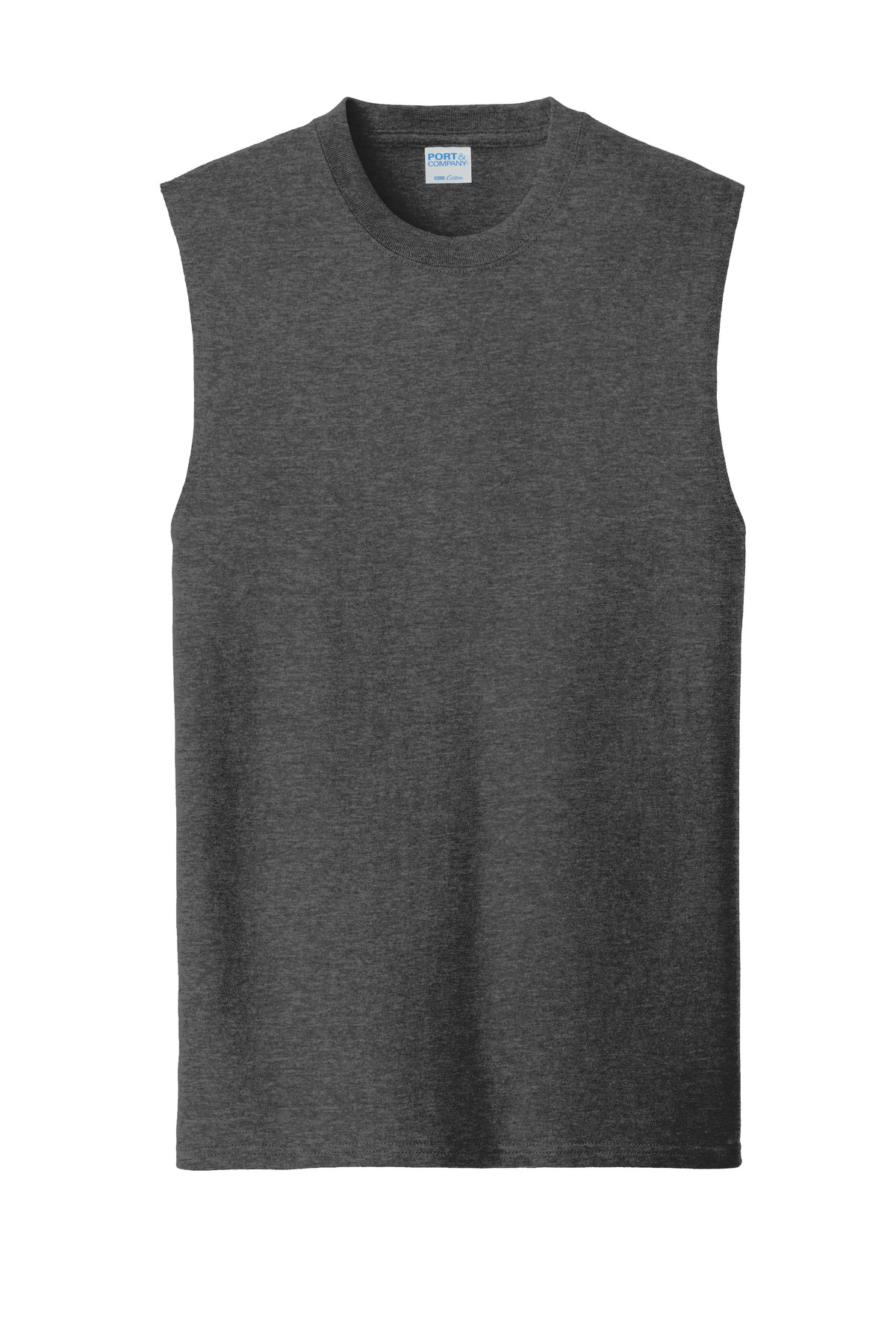 Port & Co Core Cotton Sleeveless Tee. PC54SL — Dark Heather Grey